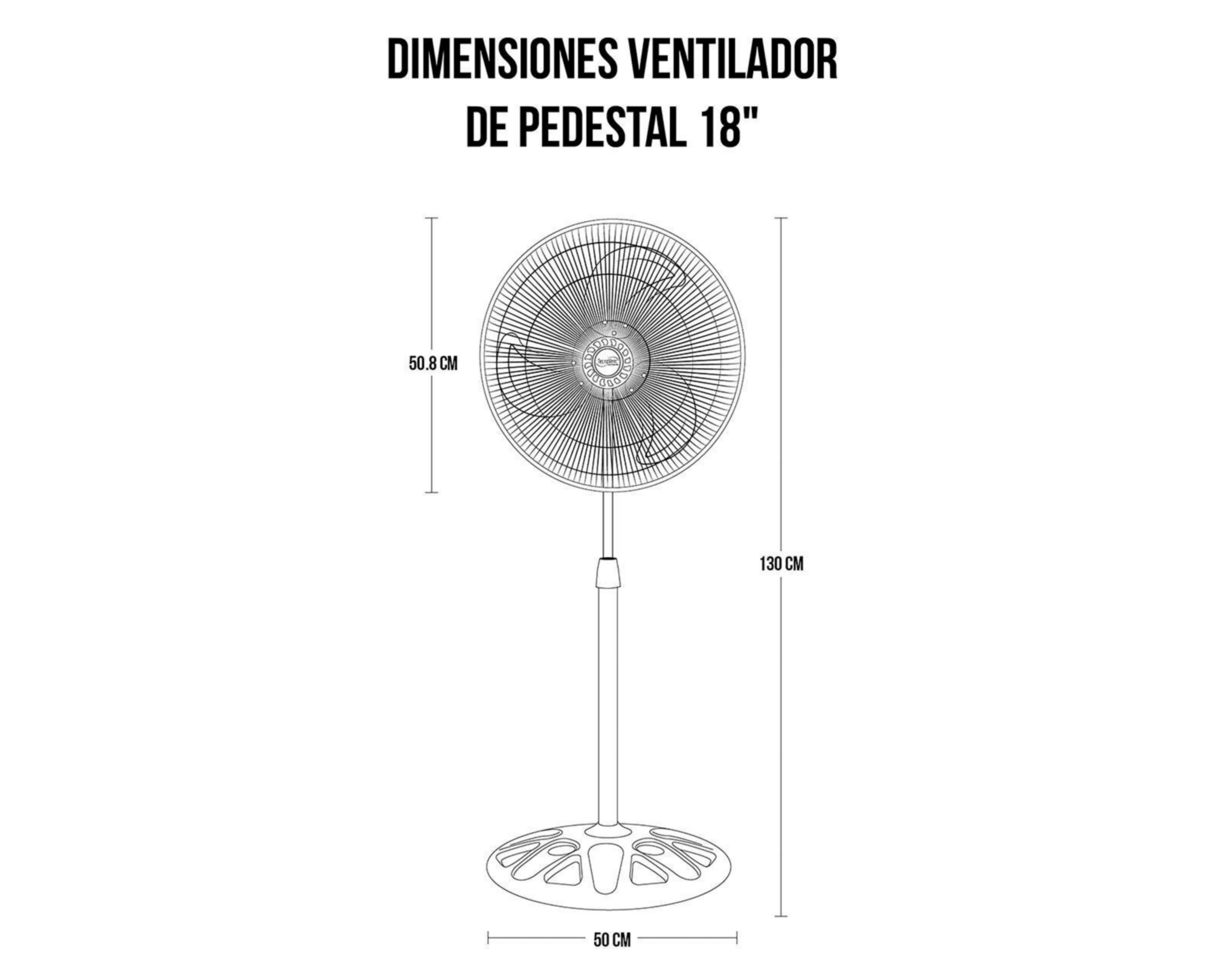 Foto 5 | Ventilador de Piso Tecnovent 18"