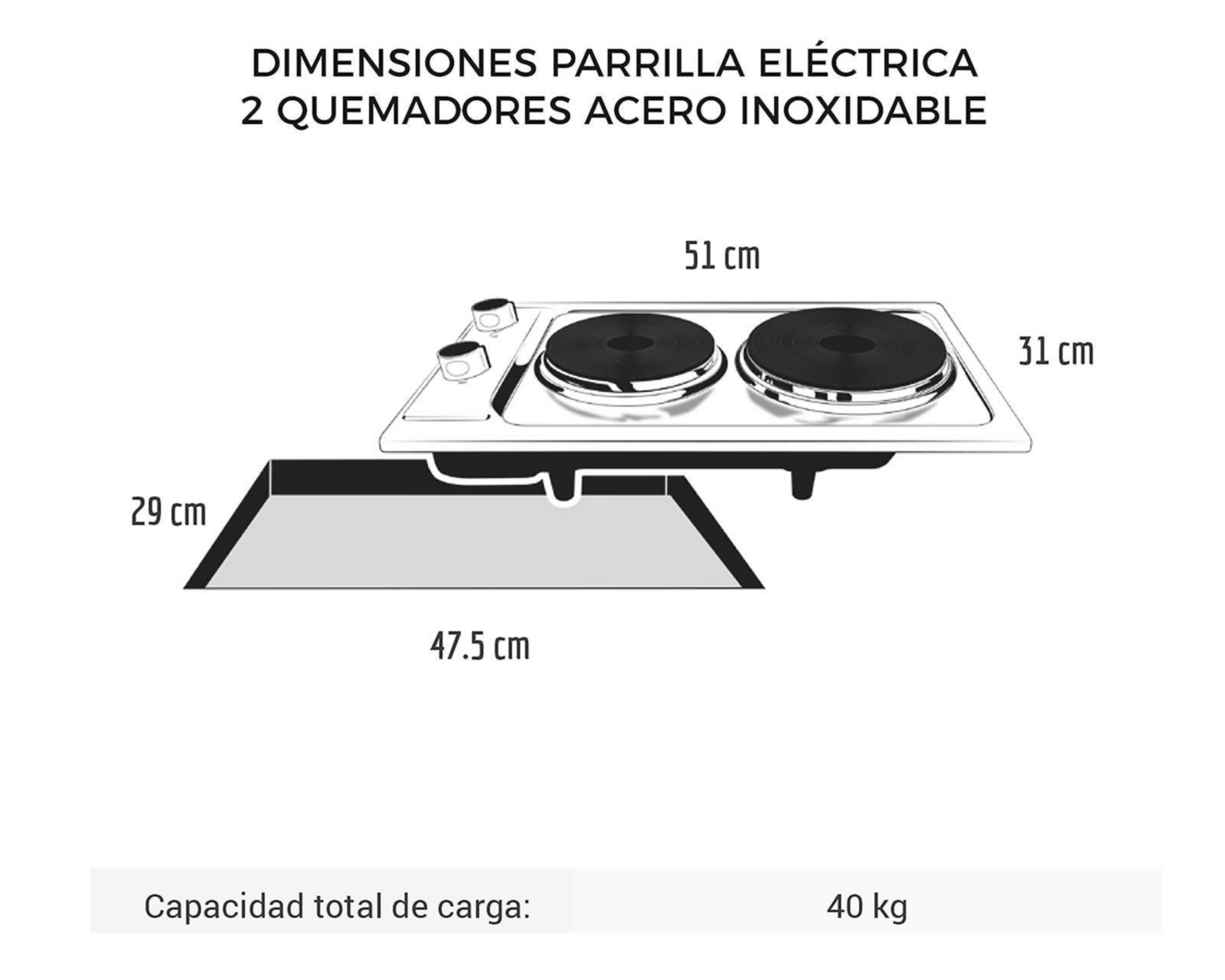 Foto 5 | Parrilla Empotrable Disa 51 cm Eléctrica PAEL-02 Acero