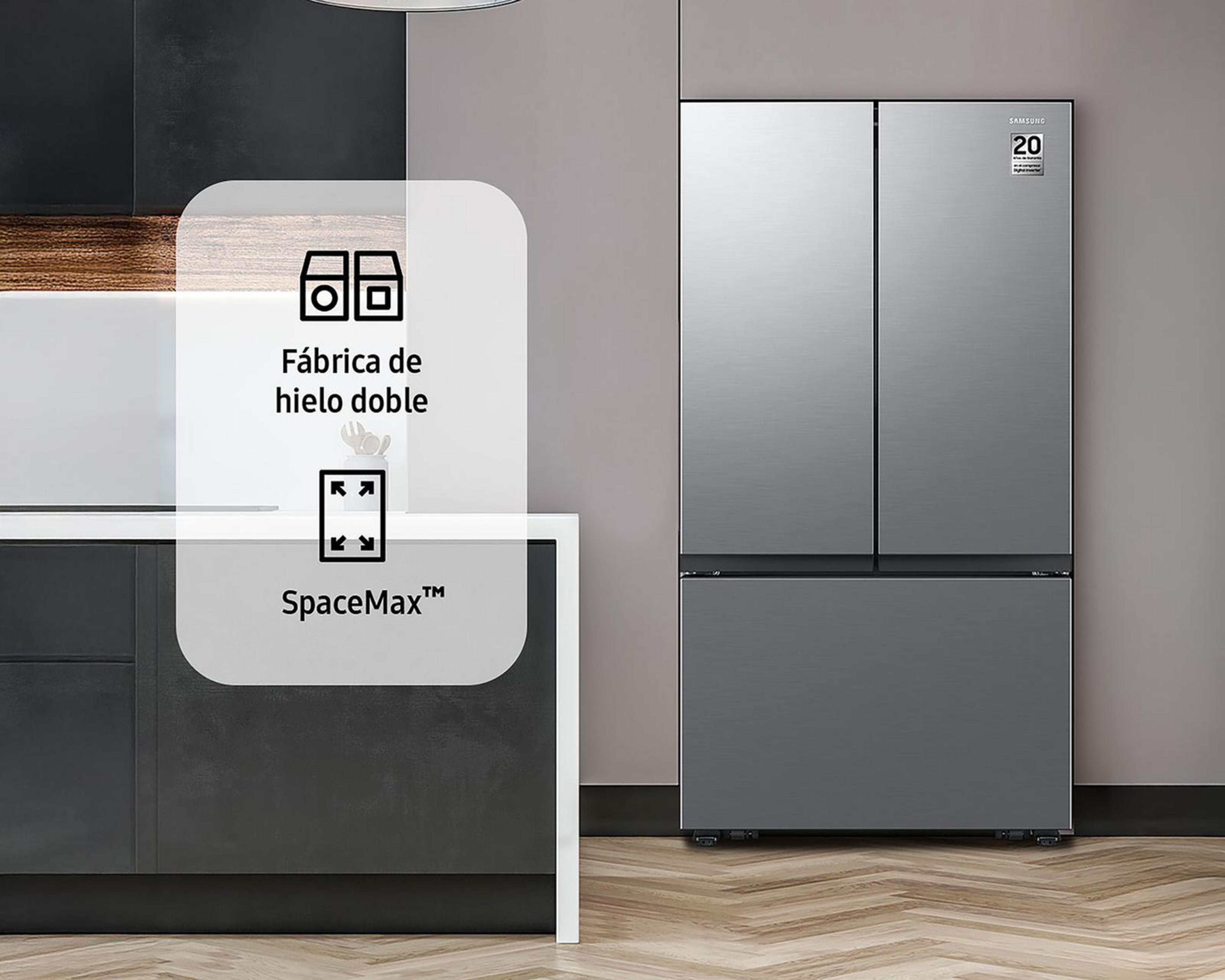 Foto 9 pulgar | Refrigerador Samsung French Door 31.5 Pies Silver Matt RF32CG5N10S9EM