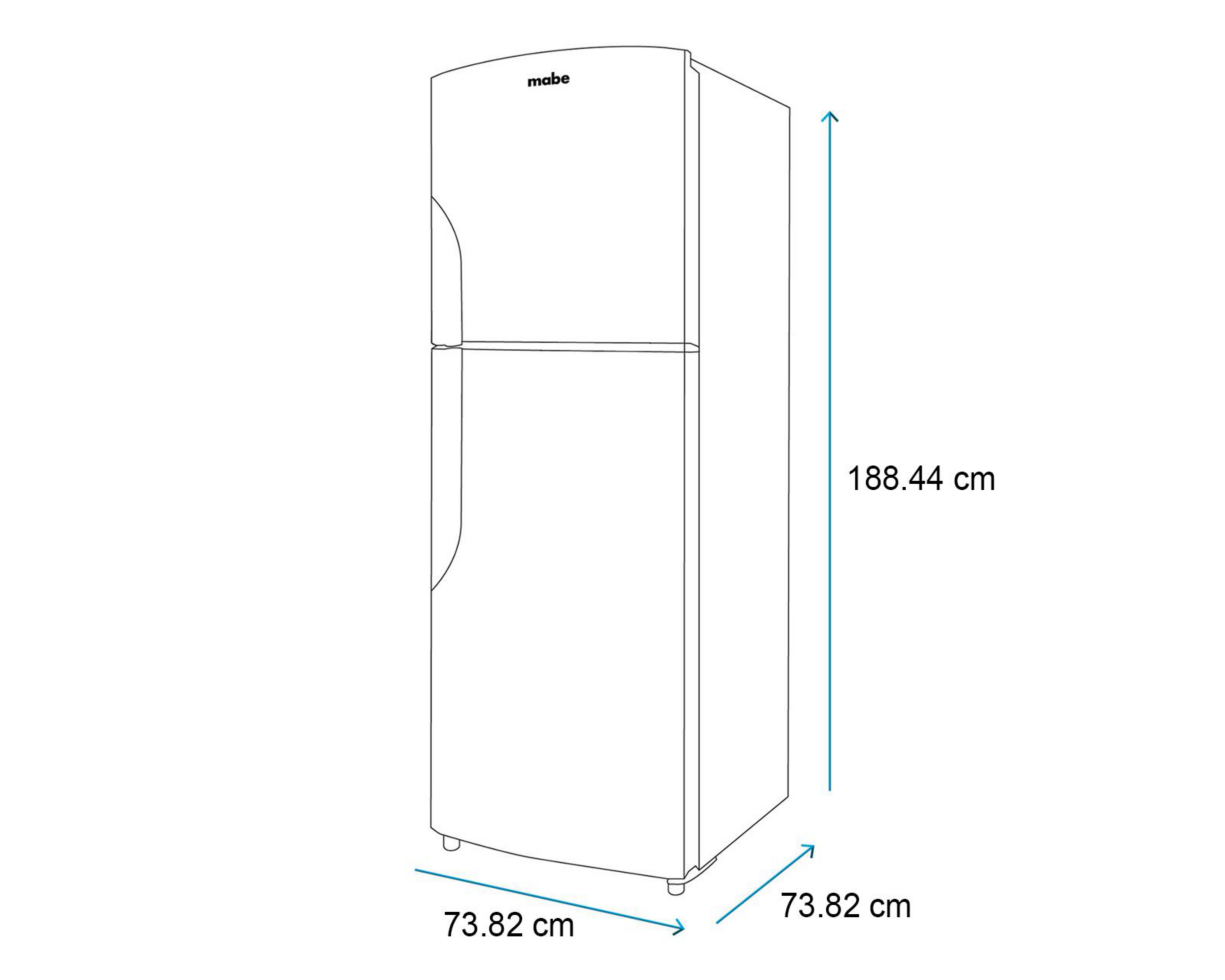 Foto 7 pulgar | Refrigerador Mabe Top Mount 19 Pies Inox Mate RMS510IVMRM0