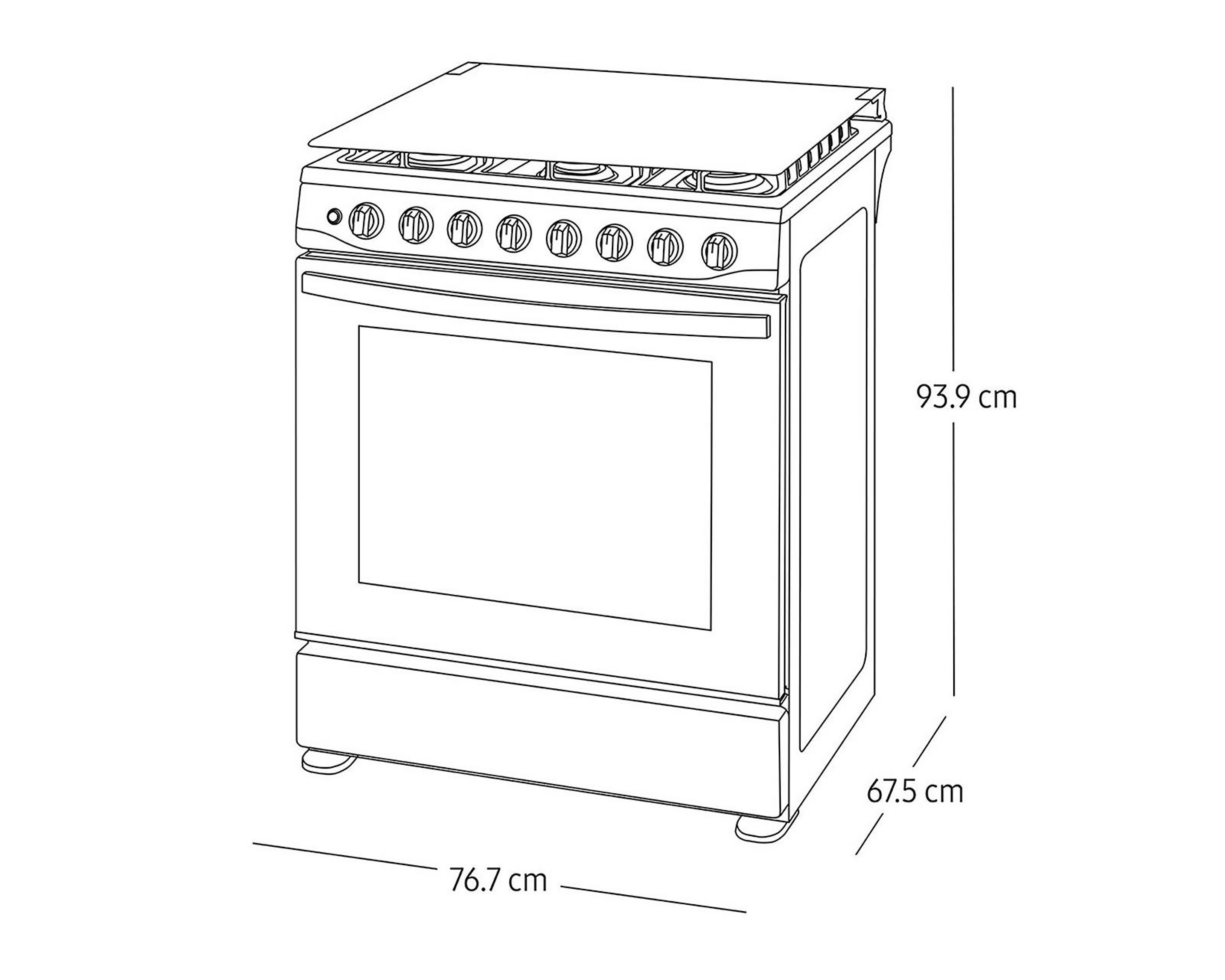Foto 11 pulgar | Estufa Samsung de Piso 30" con 6 Quemadores de Gas NX52T5411MS/AX