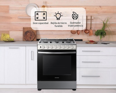 Foto 9 | Estufa Samsung de Piso 30" con 6 Quemadores de Gas NX52T5411MS/AX