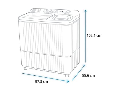 Foto 10 | Lavadora Mabe Semiautomática LMDX2224HBAB0 22 kg Blanca