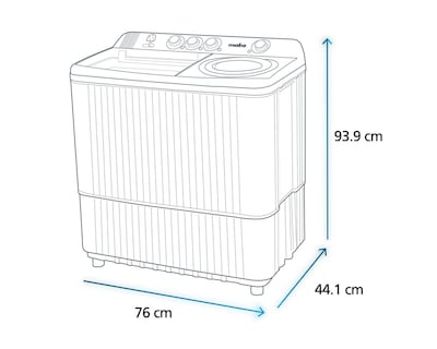 Foto 10 | Lavadora Mabe Tina Doble LMDX1123HBAB0 11 kg Blanca