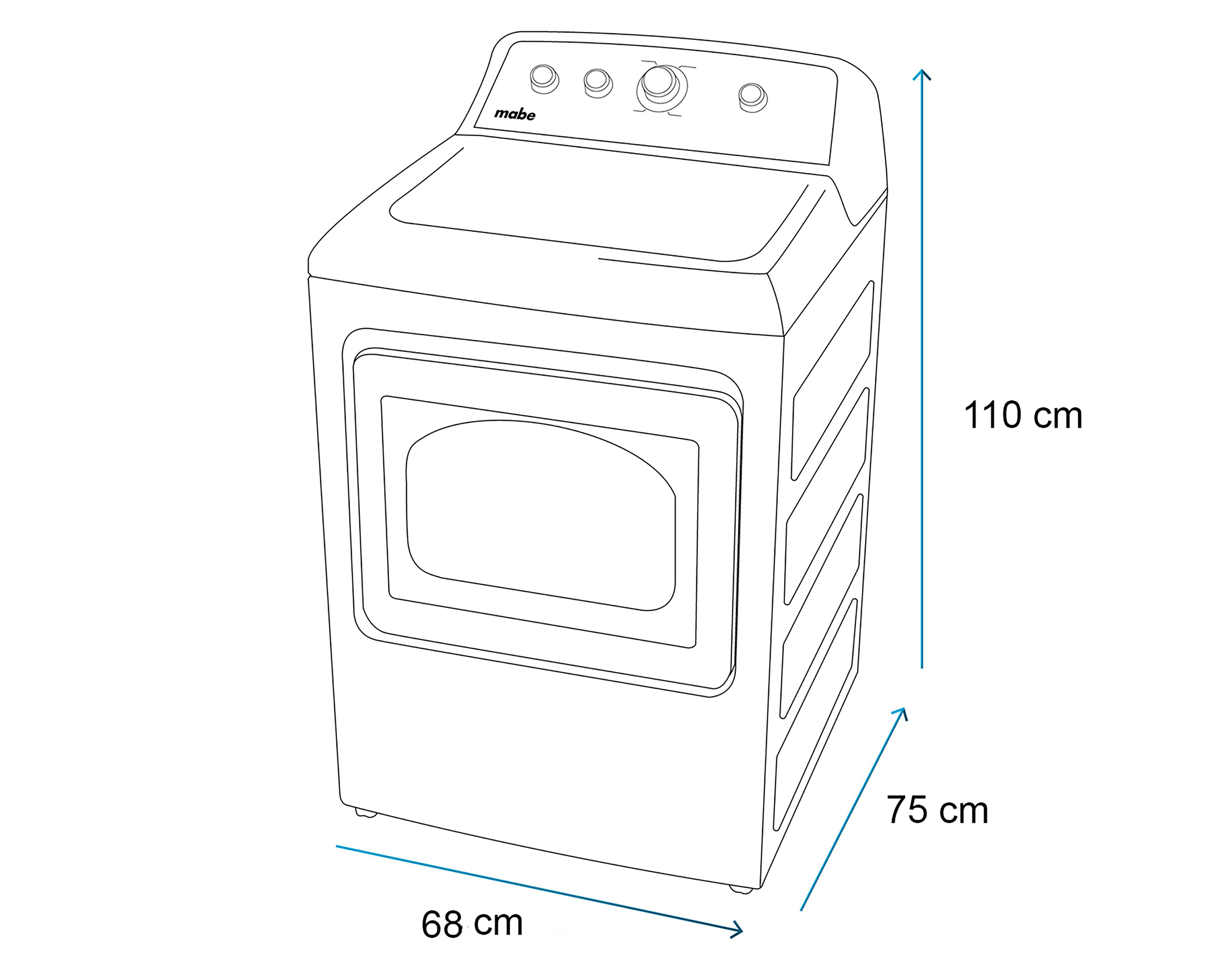 Foto 7 | Secadora Mabe Automática SME47N8MSBBP0 22 kg Blanca