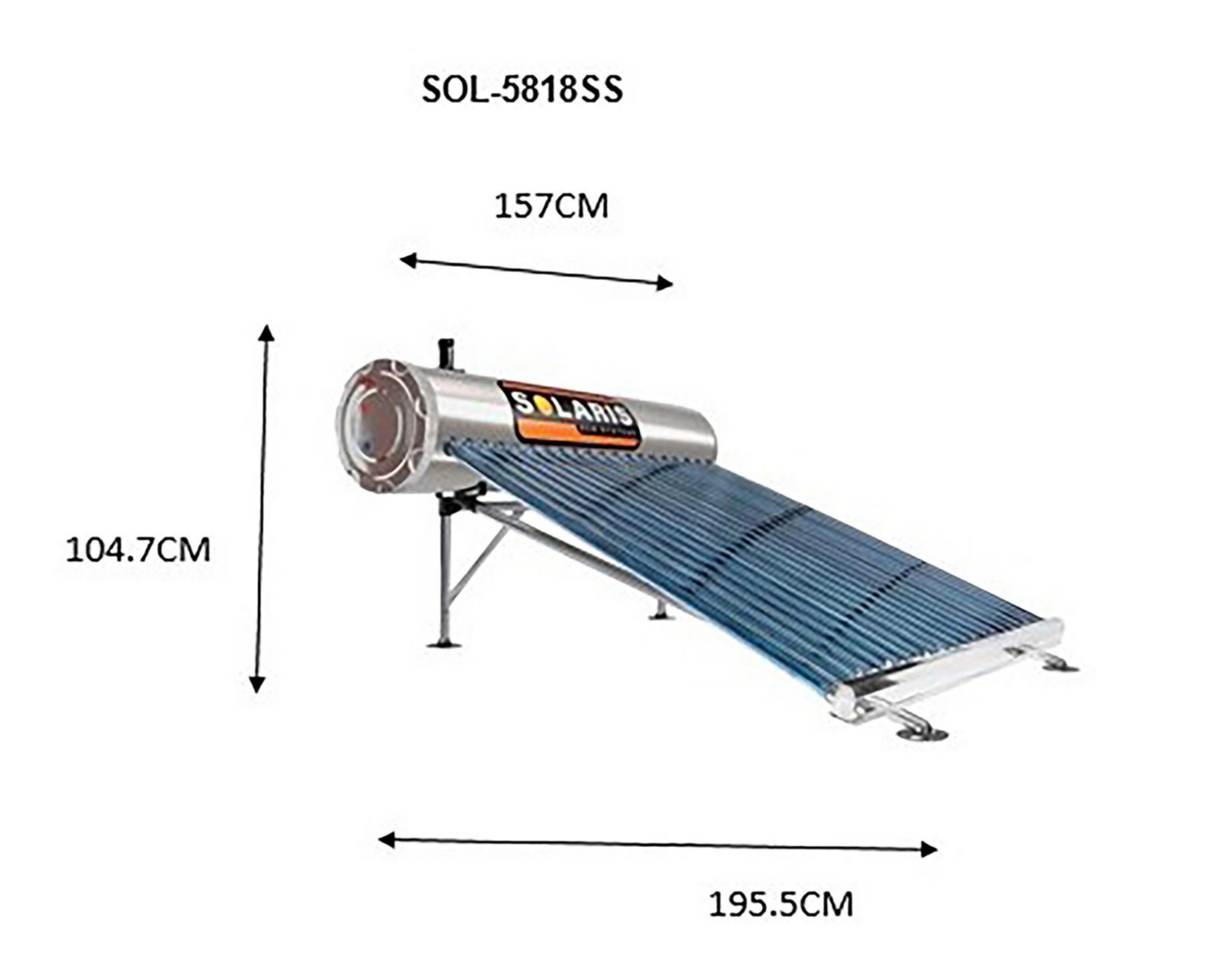 Foto 5 pulgar | Calentador de Agua Solaris SOL-5818SS de 5-6 Servicios Solar