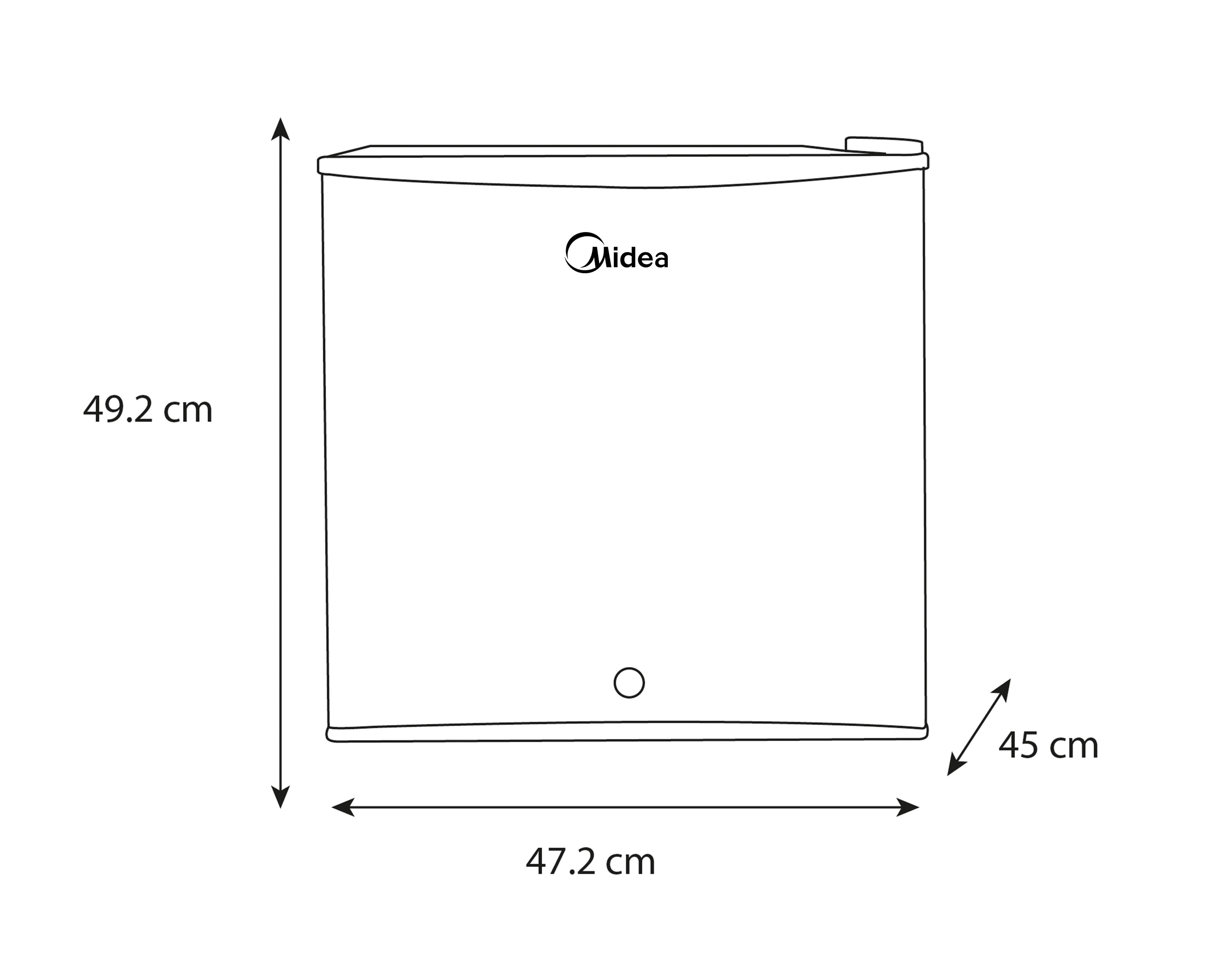 Foto 7 pulgar | Frigobar Midea 2 Pies Gris MDRD86FGM50