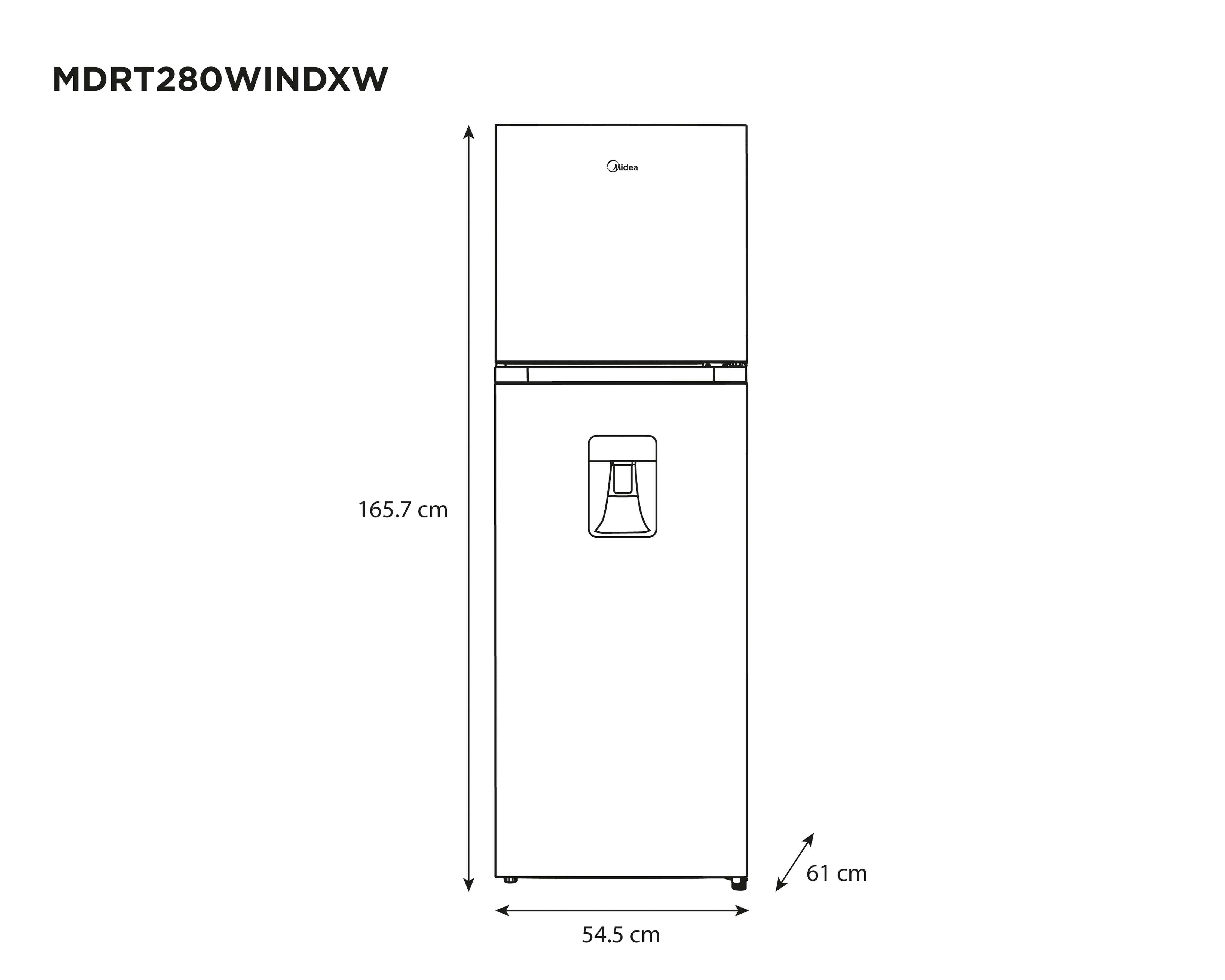 Foto 8 pulgar | Refrigerador Midea Top Mount 10 Pies Gris MDRT280WINDXW