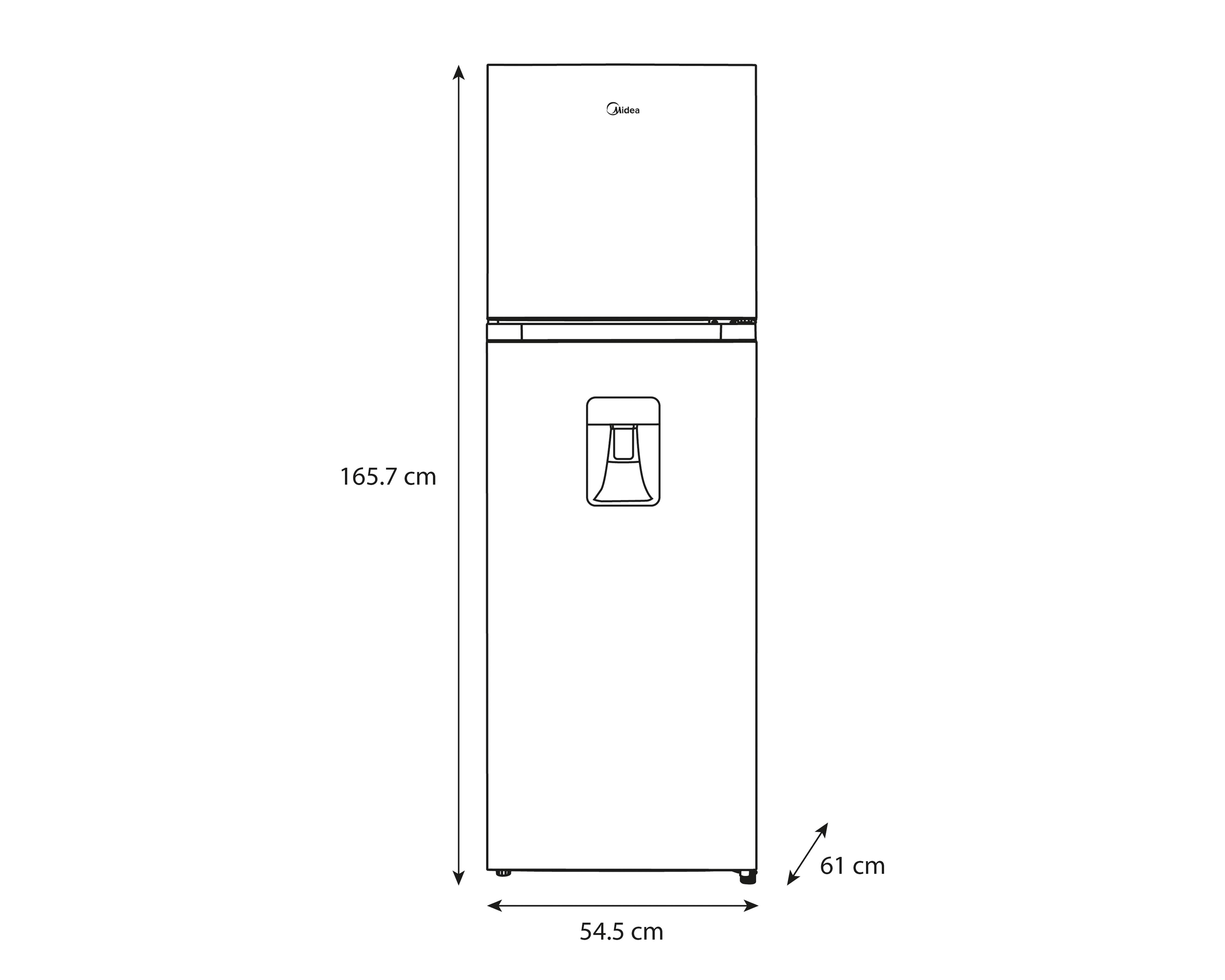 Foto 10 pulgar | Refrigerador Midea Top Mount 10 Pies Gris MDRT280WINDXW