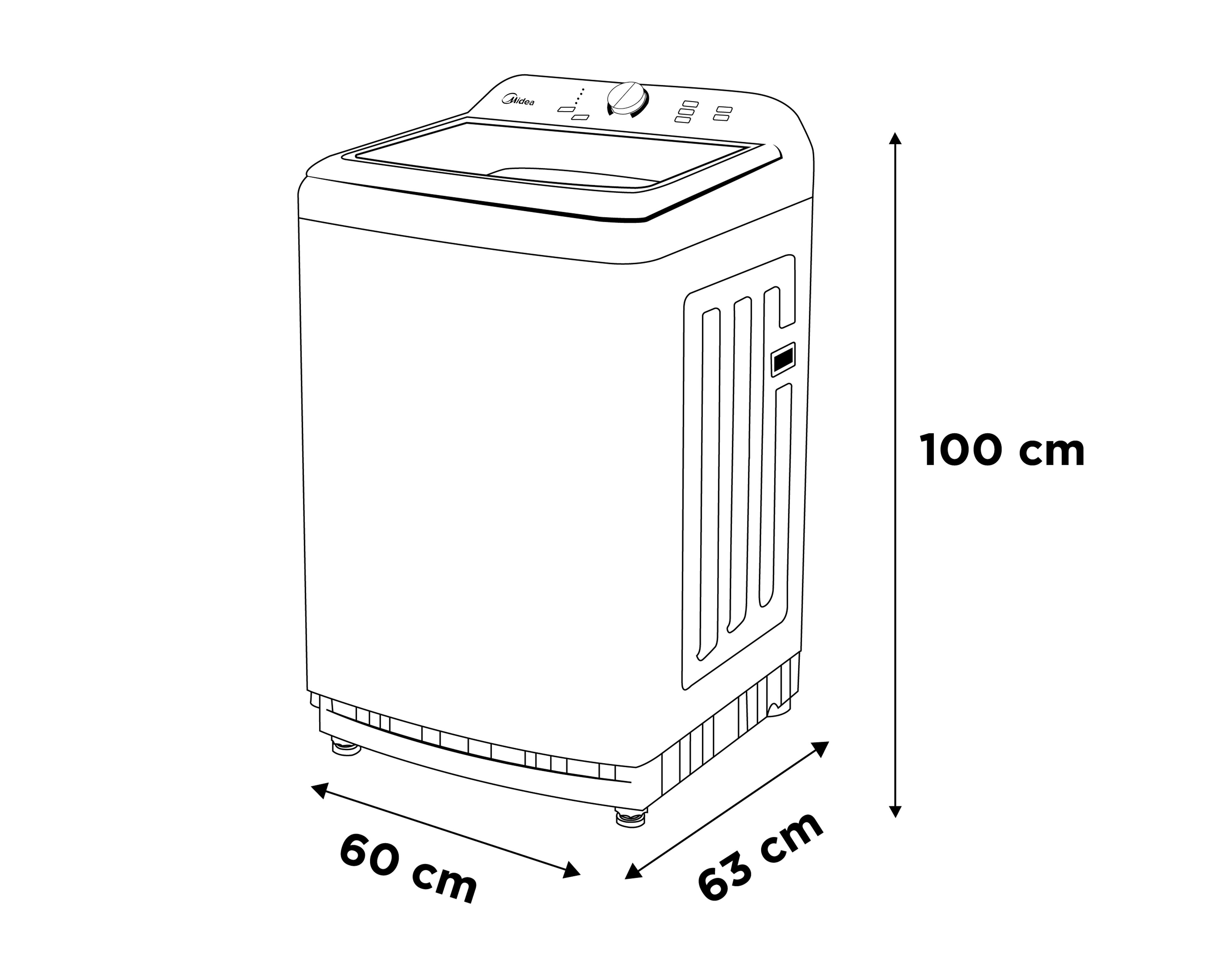 Foto 8 pulgar | Lavadora Automática Midea MA500W17/W 17 kg Blanca