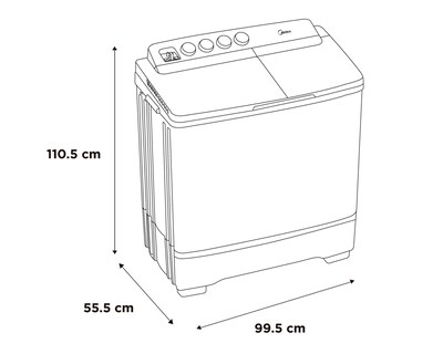 Foto 5 | Lavadora Midea Semiautomática MT100W220/W-MX 22 kg Blanca