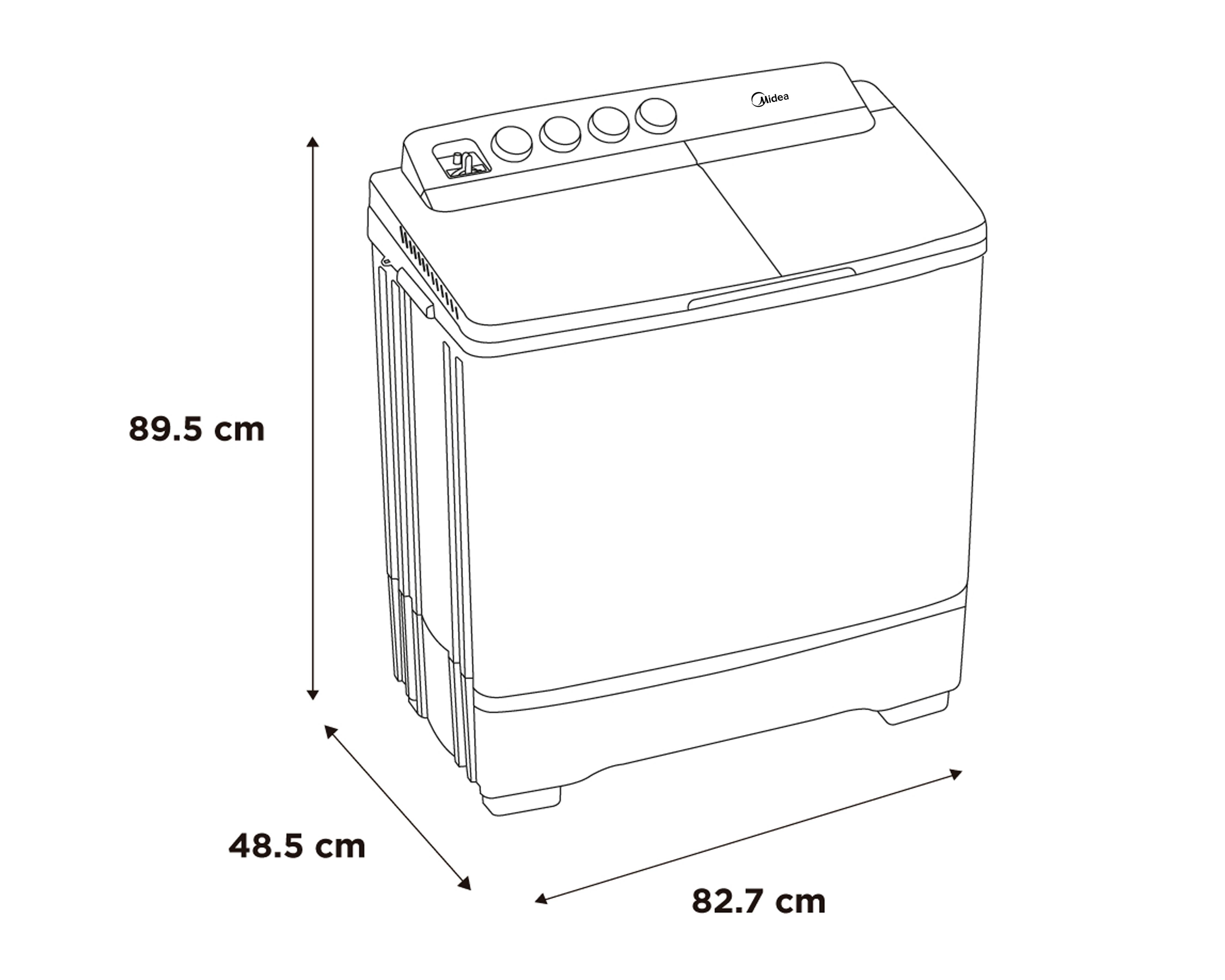 Foto 6 pulgar | Lavadora Midea Semiautomática MT100W130/W-MX 13 kg Blanca