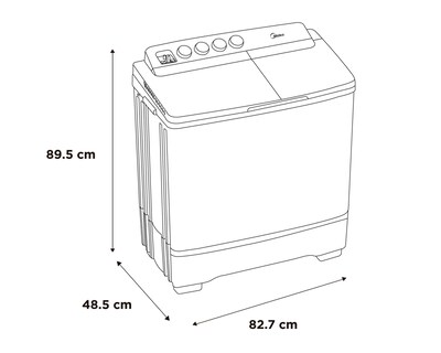 Foto 5 | Lavadora Midea Semiautomática MT100W130/W-MX 13 kg Blanca