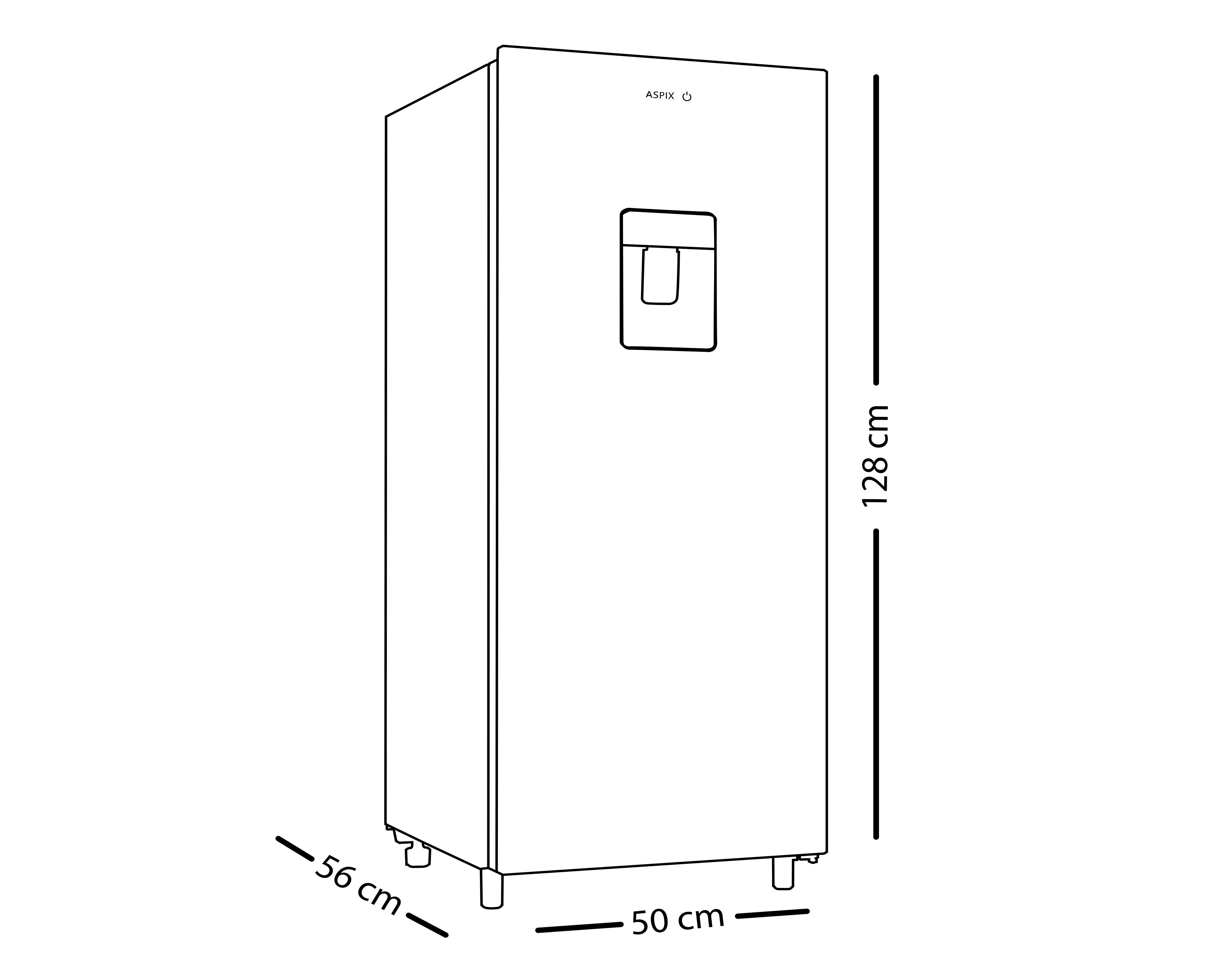 Foto 7 pulgar | Refrigerador Aspix 7 Pies Negro