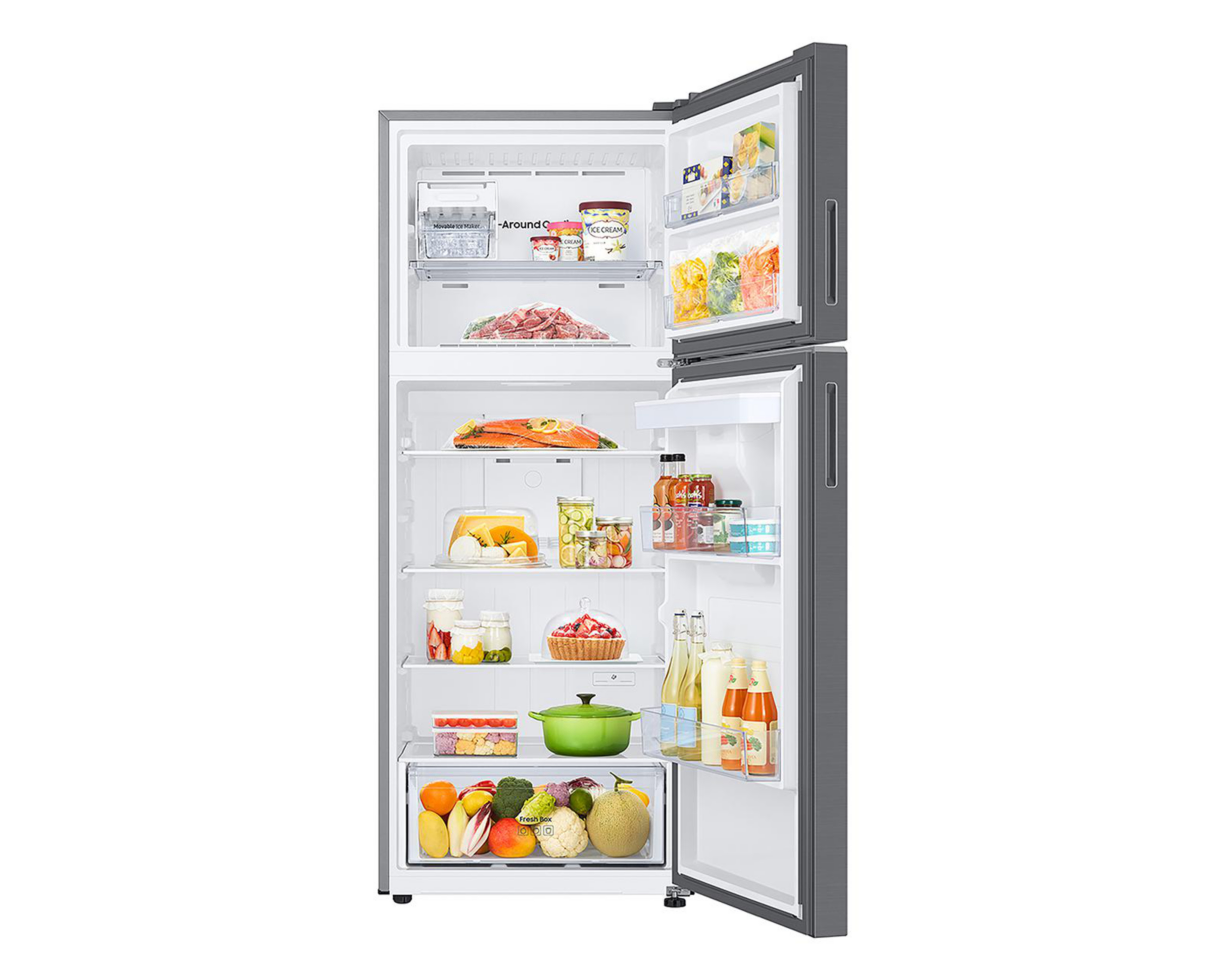 Foto 7 pulgar | Refrigerador Samsung Top Mount 15 Pies Plata