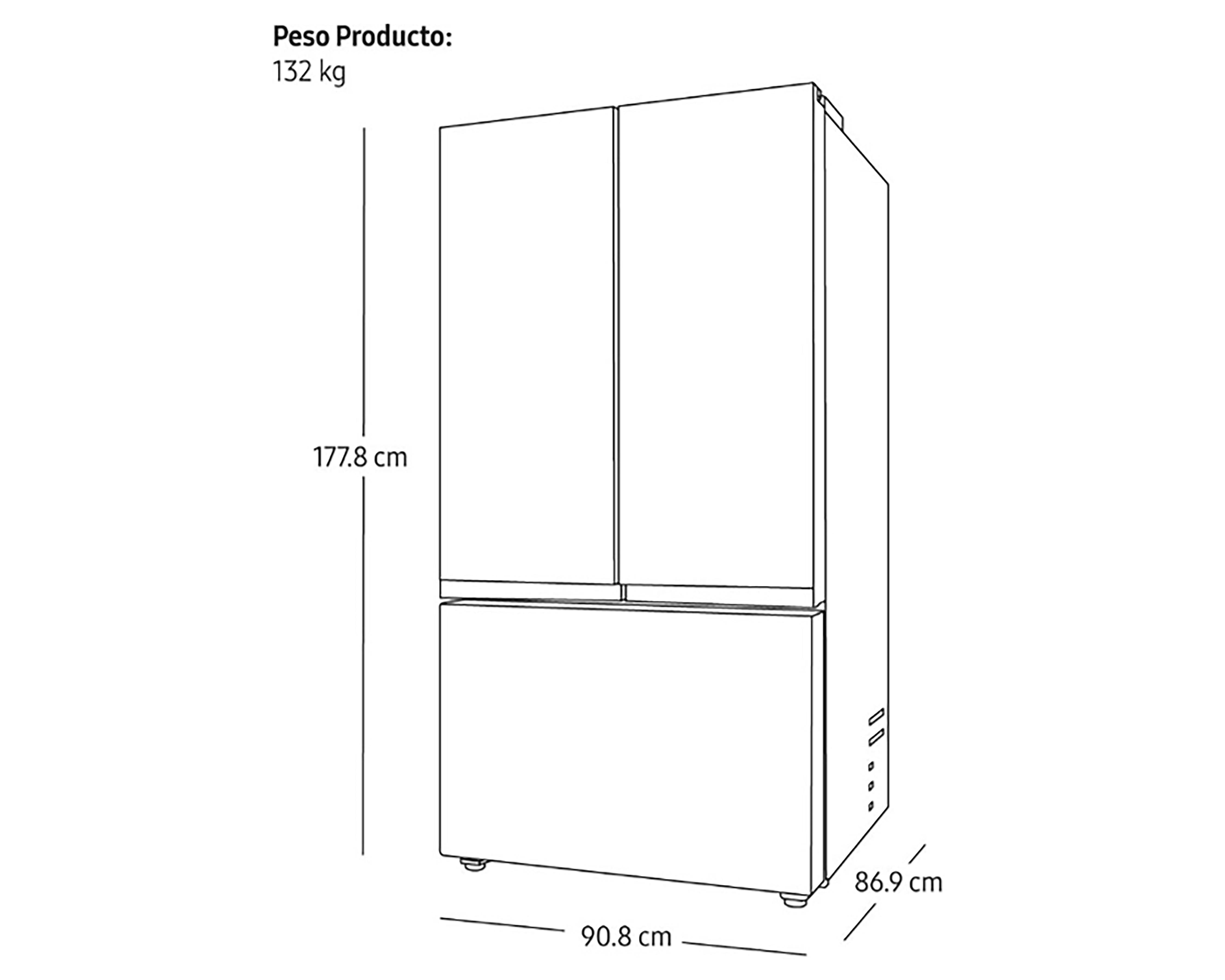 Foto 5 pulgar | Refrigerador Samsung RF32CB532012EM French Door 31.5 Pies Blanco