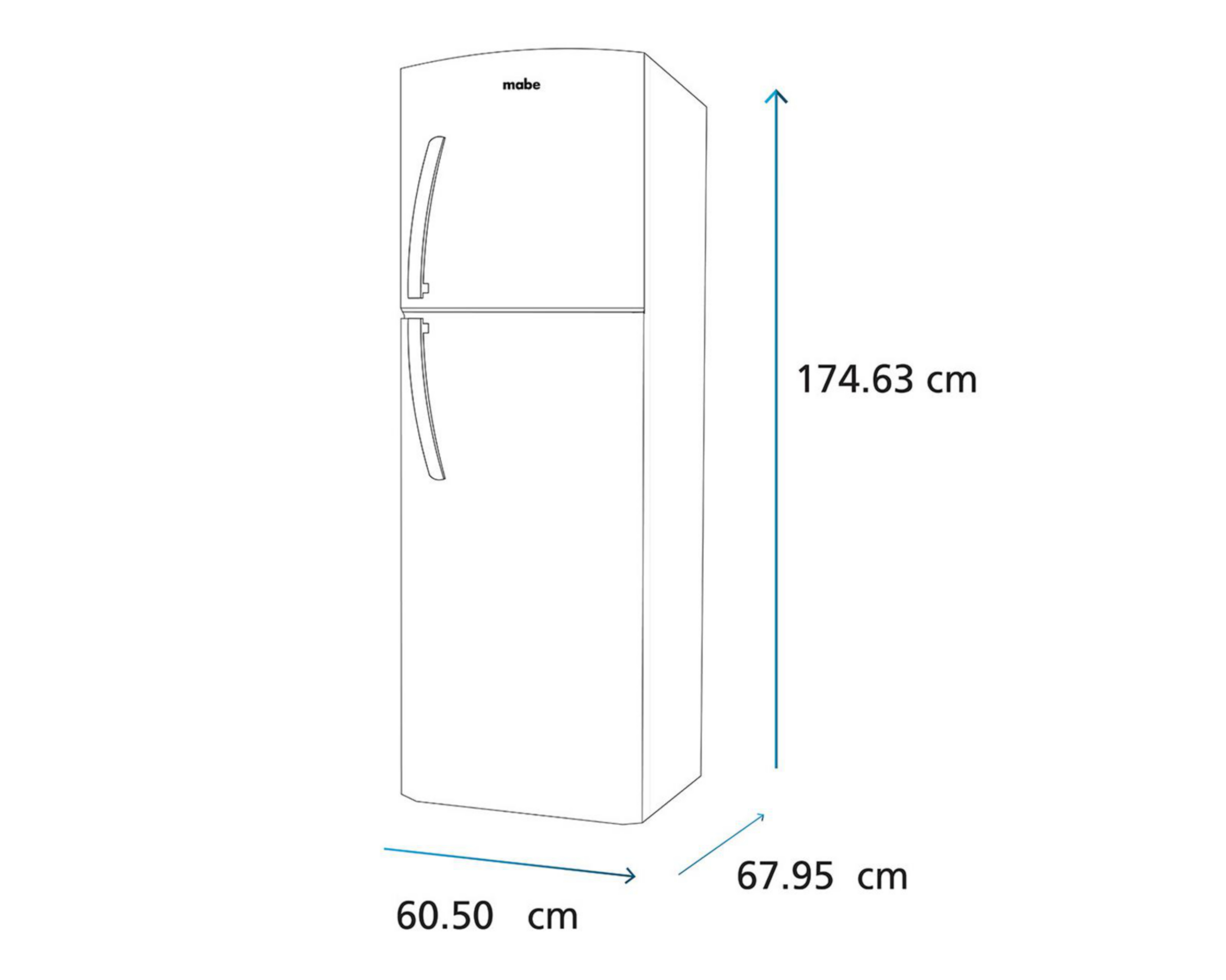 Foto 8 pulgar | Refrigerador Mabe Stainless Steel Top Mount 11 Pies Negro