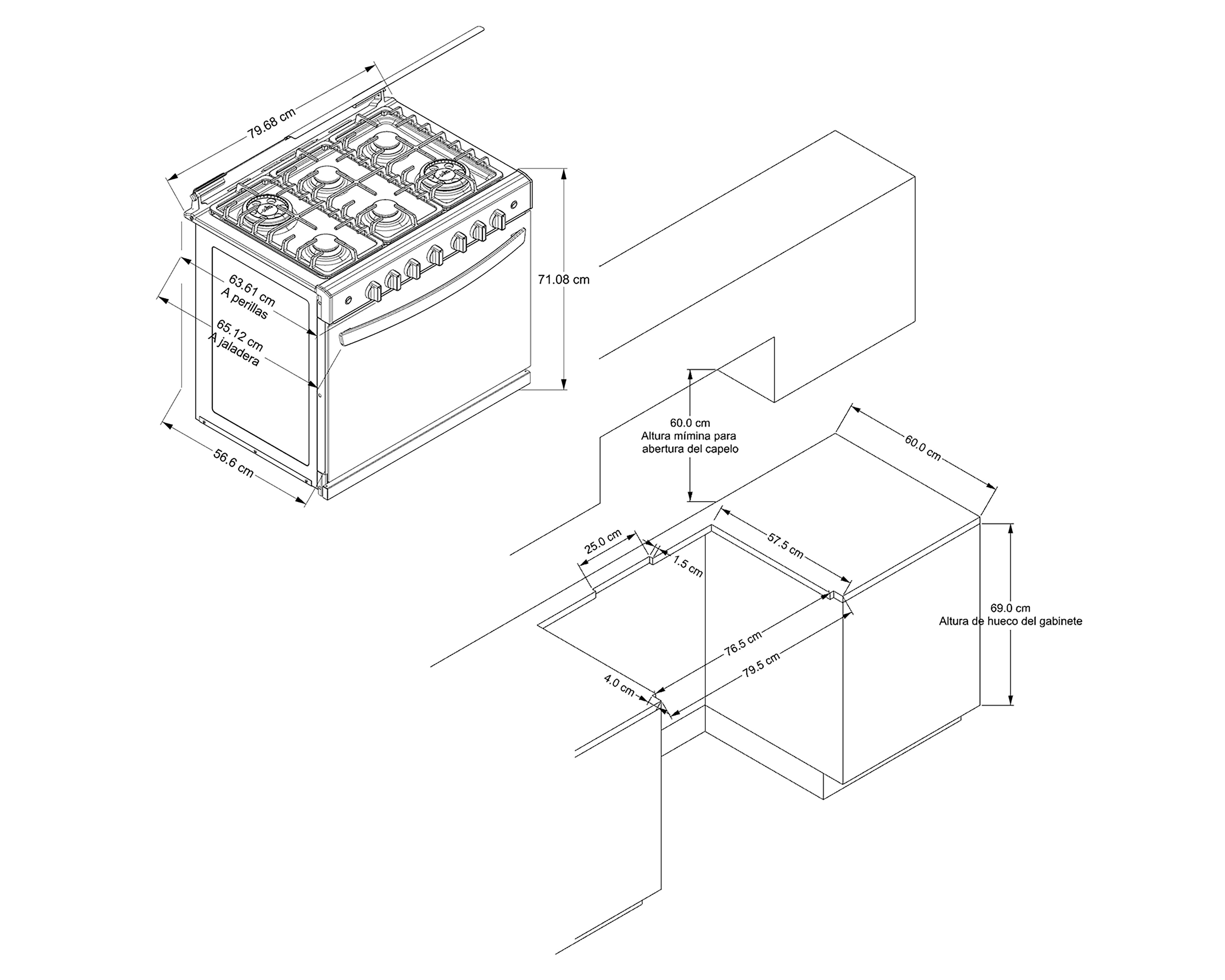 Foto 10 pulgar | Estufa Acros de Empotre 30" con 6 Quemadores de Gas ABR7140G