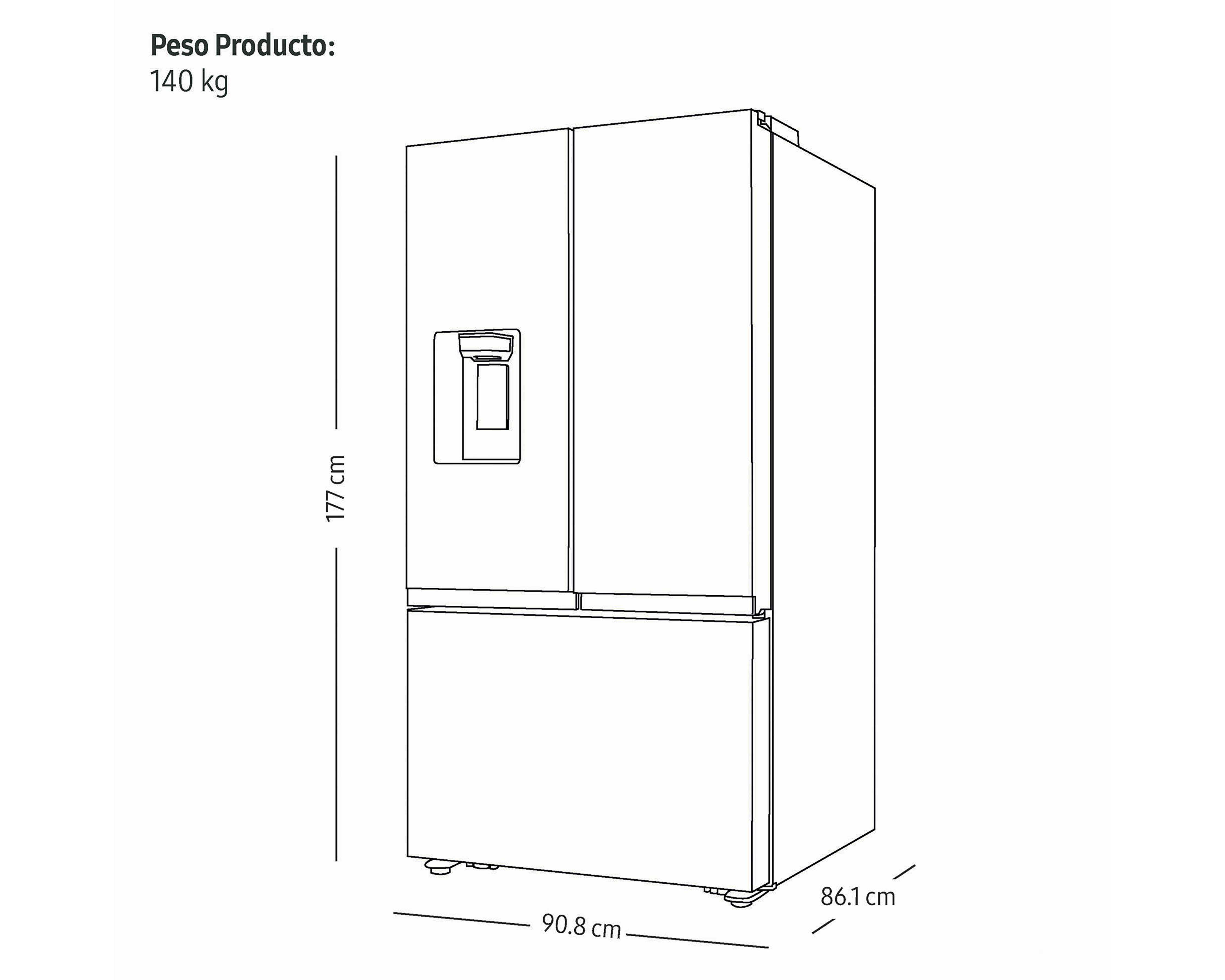 Foto 5 pulgar | Refrigerador Samsung RF32CG5411B1EM French Door 31 Pies Negro