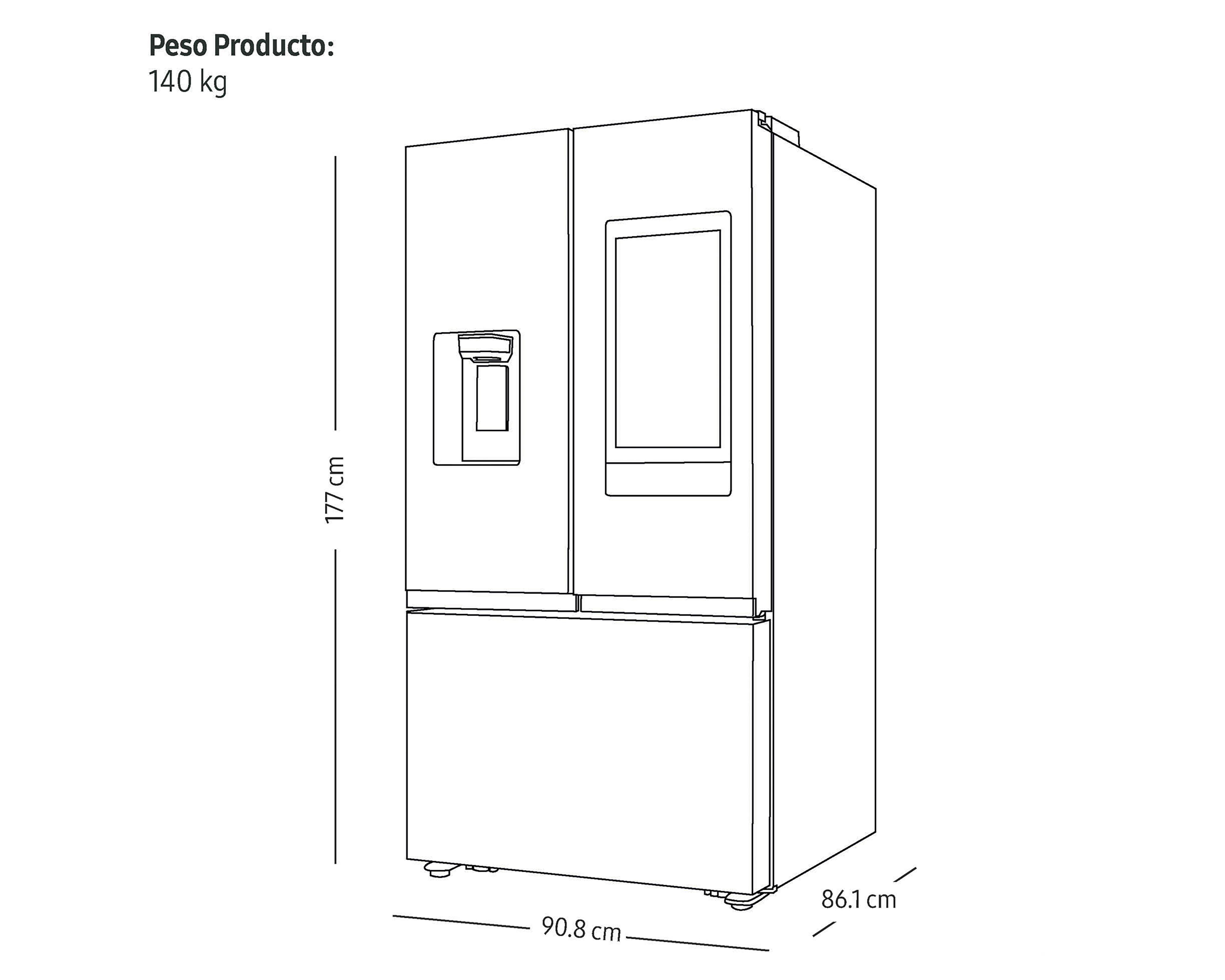 Foto 5 pulgar | Refrigerador Samsung RF32CG5911SREM French Door 31 Pies Plateado