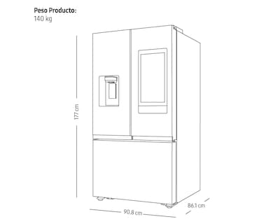 Foto 4 | Refrigerador Samsung RF32CG5911SREM French Door 31 Pies Plateado