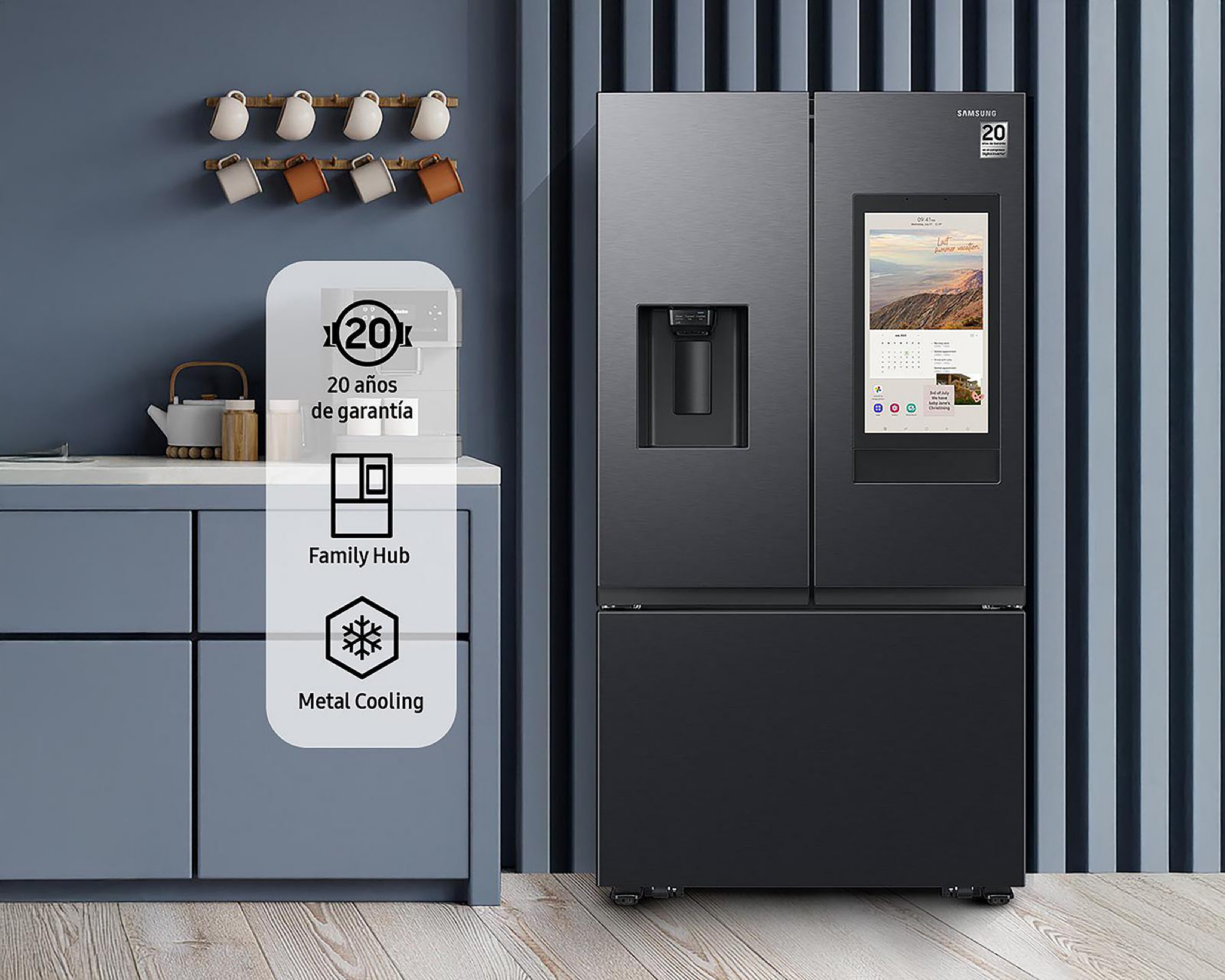 Foto 7 pulgar | Refrigerador Samsung Family Hub French Door 31 Pies Negro