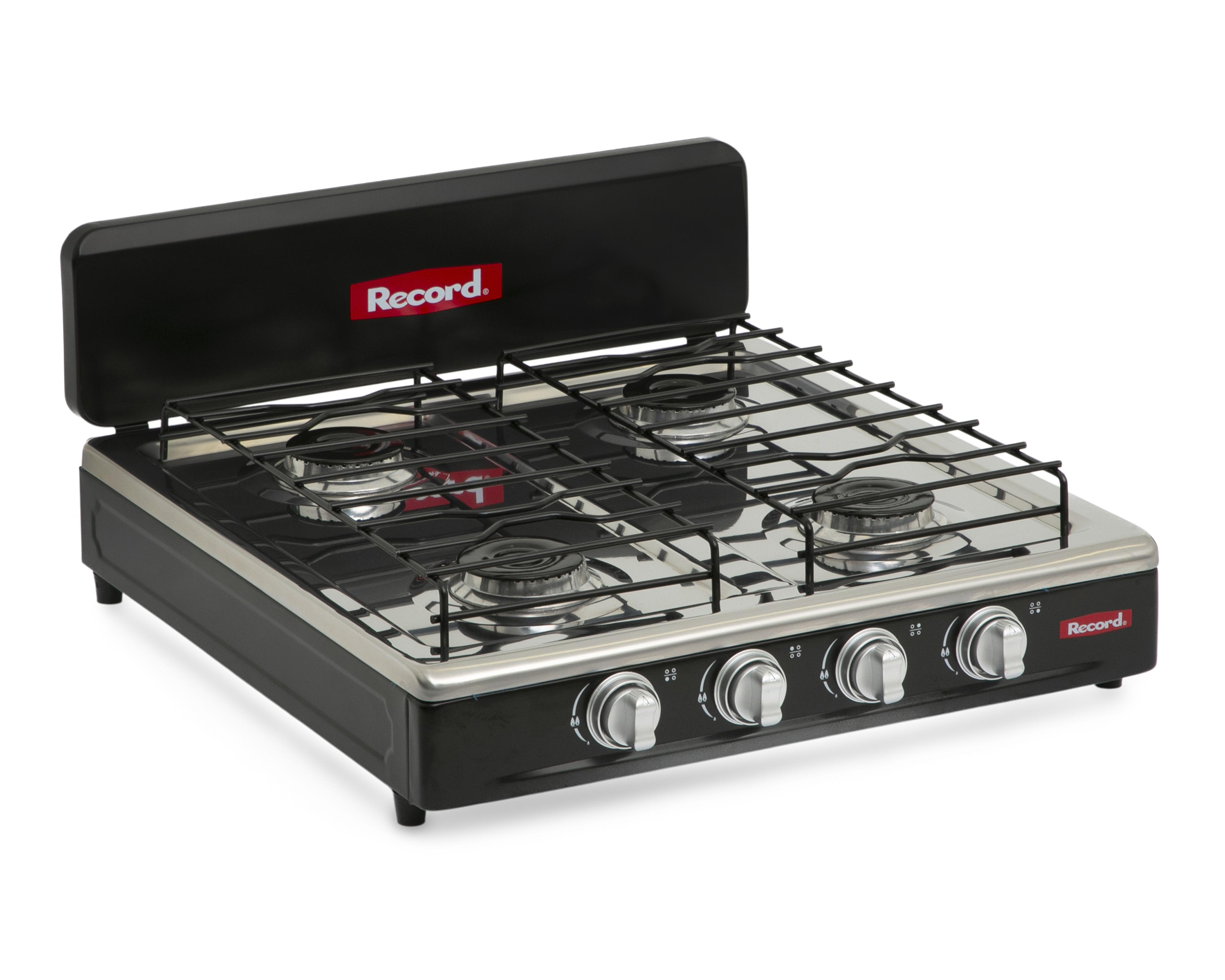 Estufa Record de Mesa 4 Quemadores EMR4QD Negra $1,699