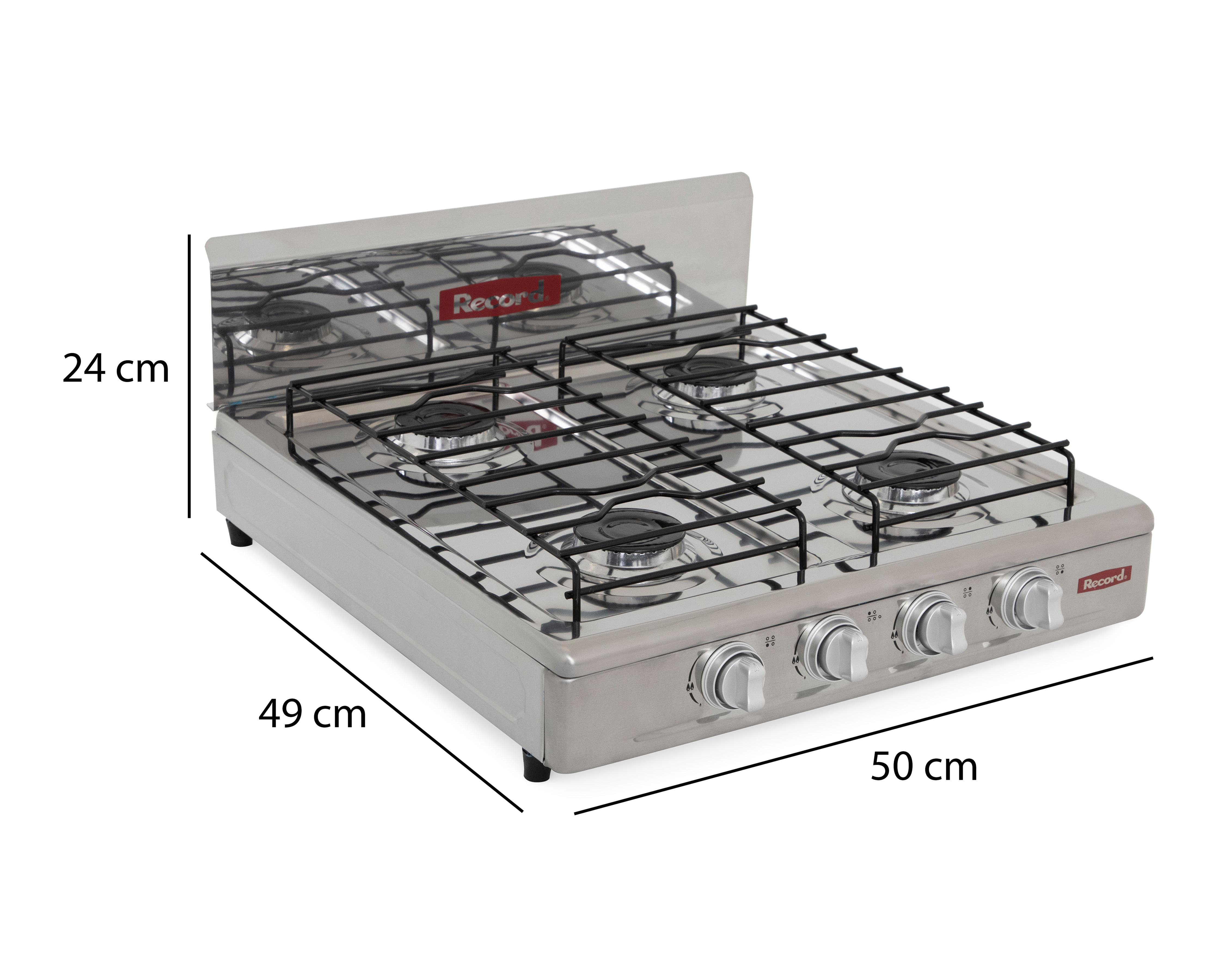 Foto 6 | Estufa Record de Mesa 4 Quemadores EMR4QD Plateada