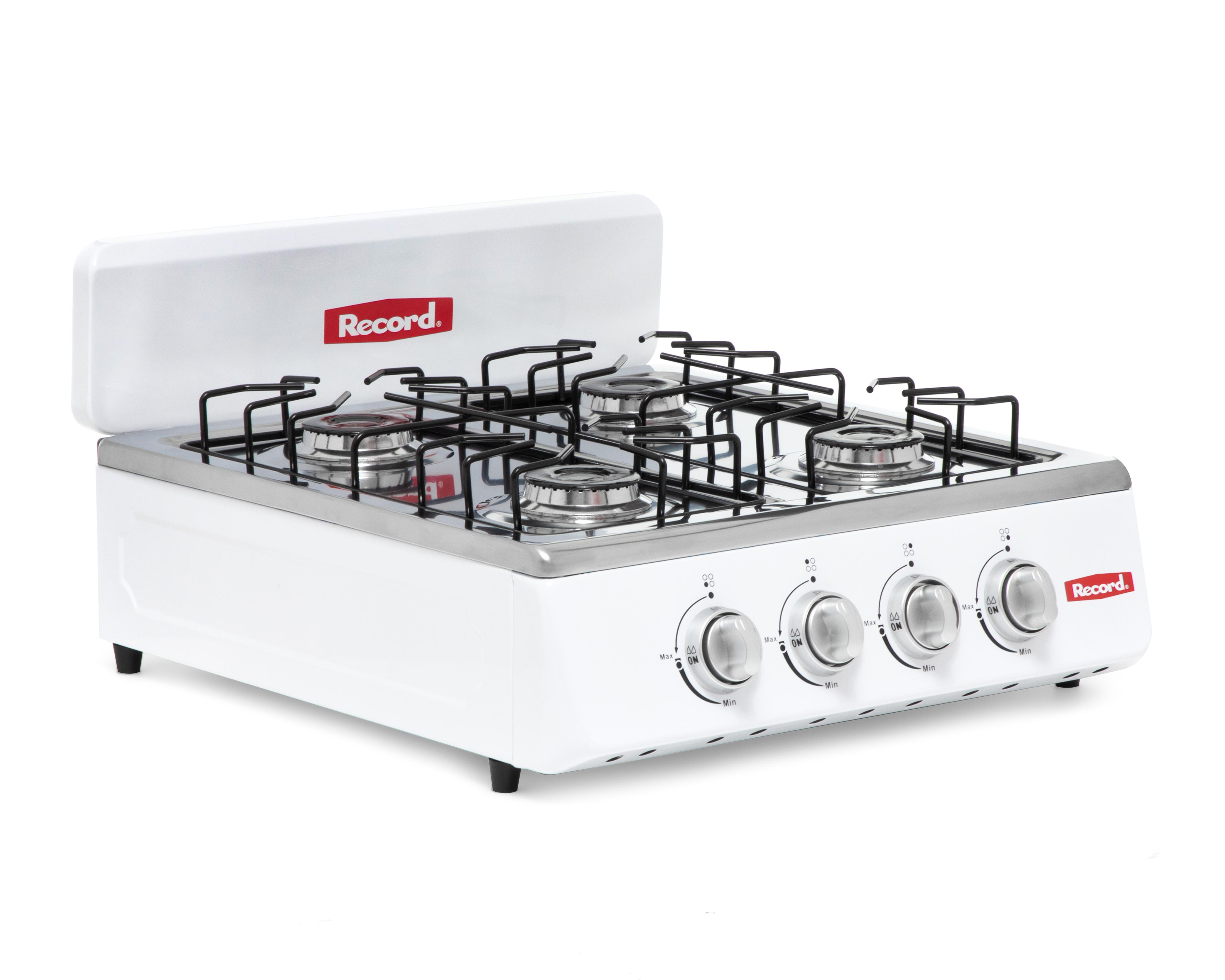 Estufa Record de Mesa 4 Quemadores EMR4QN Blanca $1,799