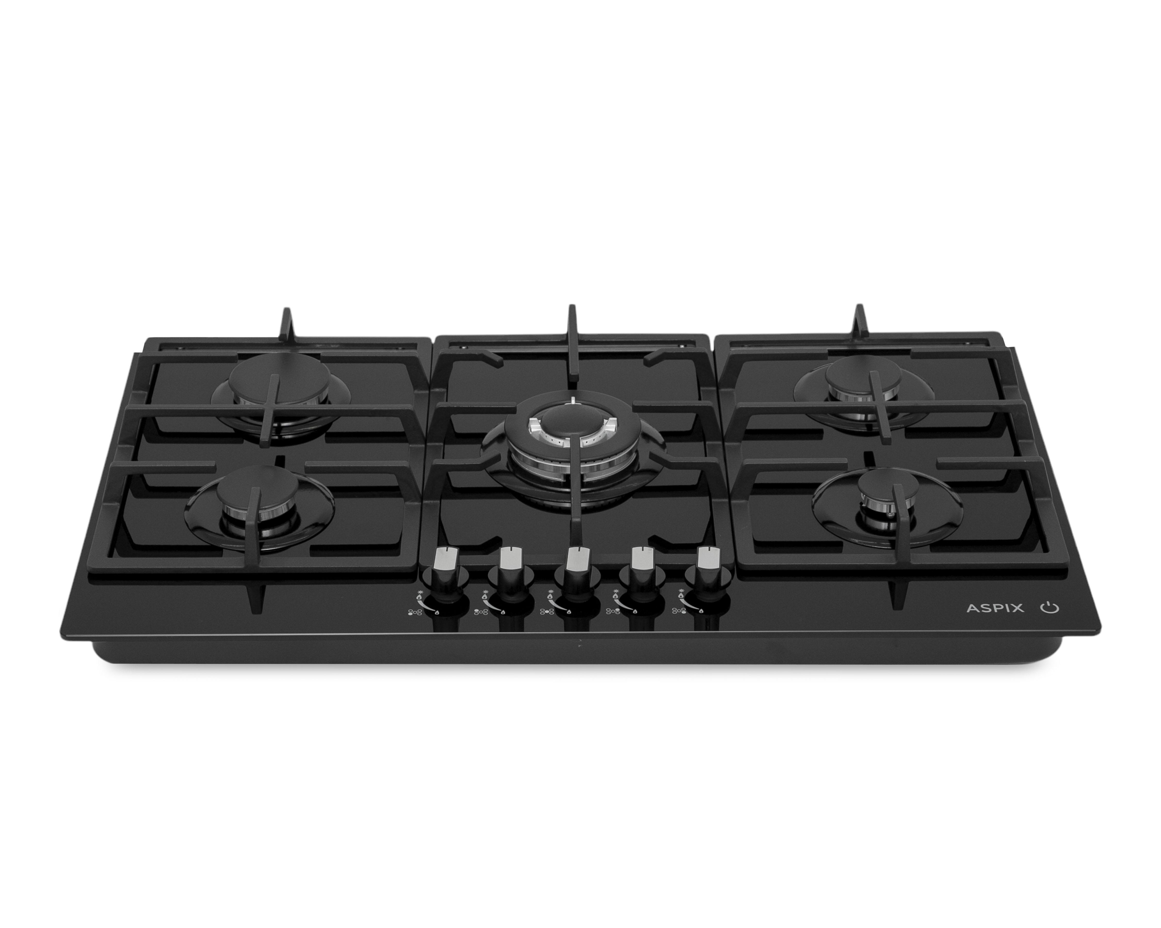 Parrilla Empotrable Aspix 90 cm de Gas LP P5QANG Negra