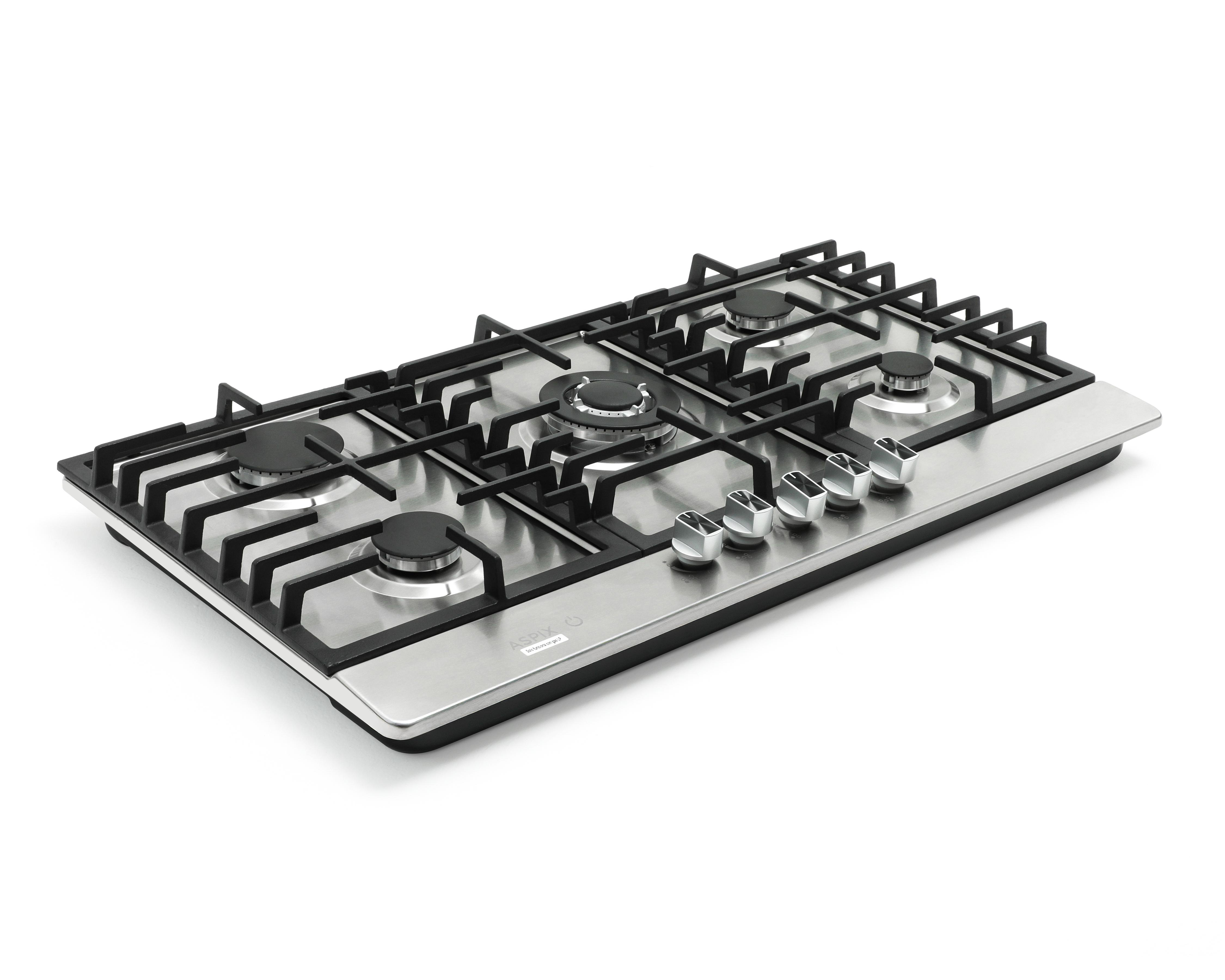 Foto 2 pulgar | Parrilla Empotrable Aspix 90 cm de Gas P5QANG Plateado