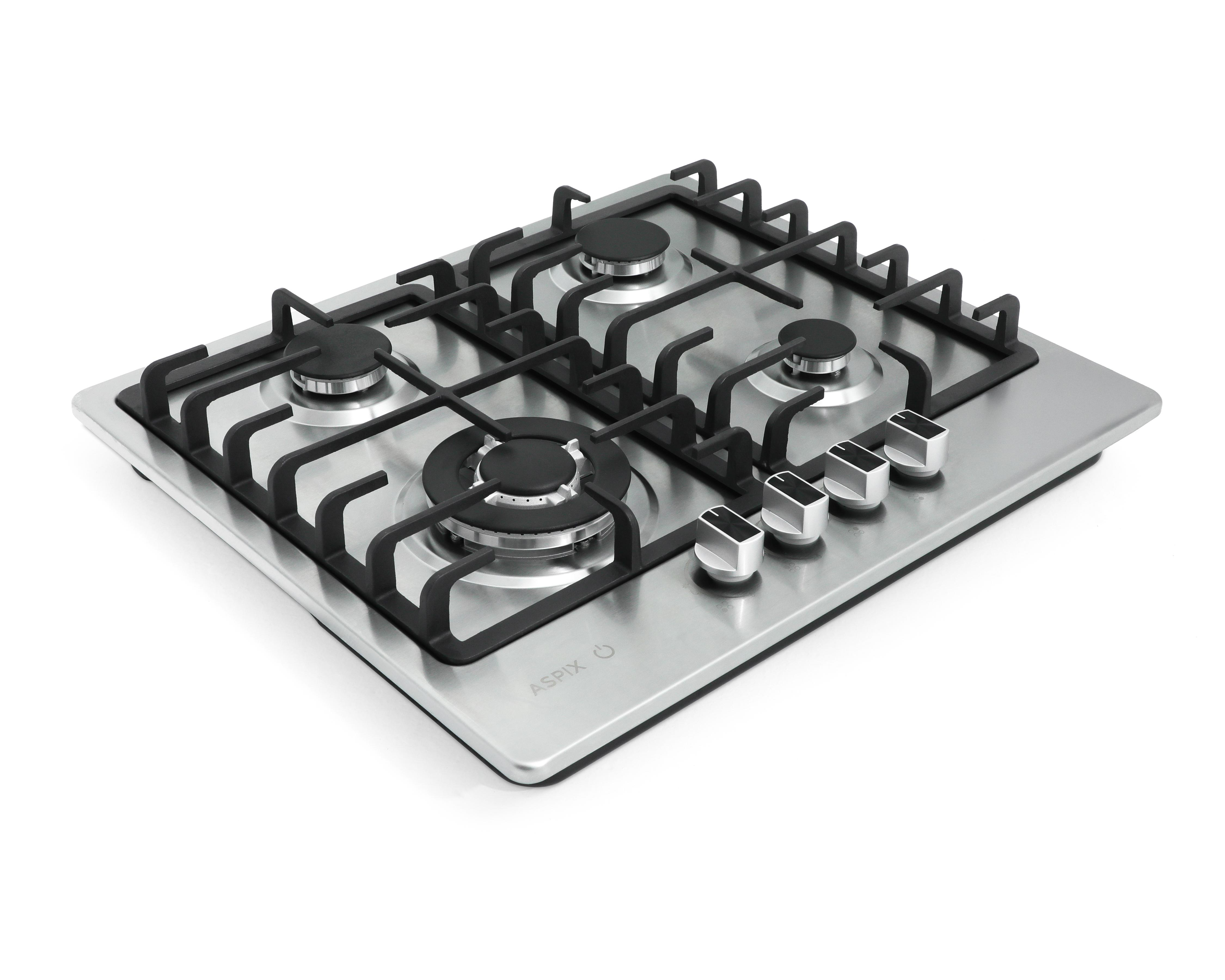 Parrilla Empotrable Aspix 60 cm de Gas LP P4QANG Plateada $2,799