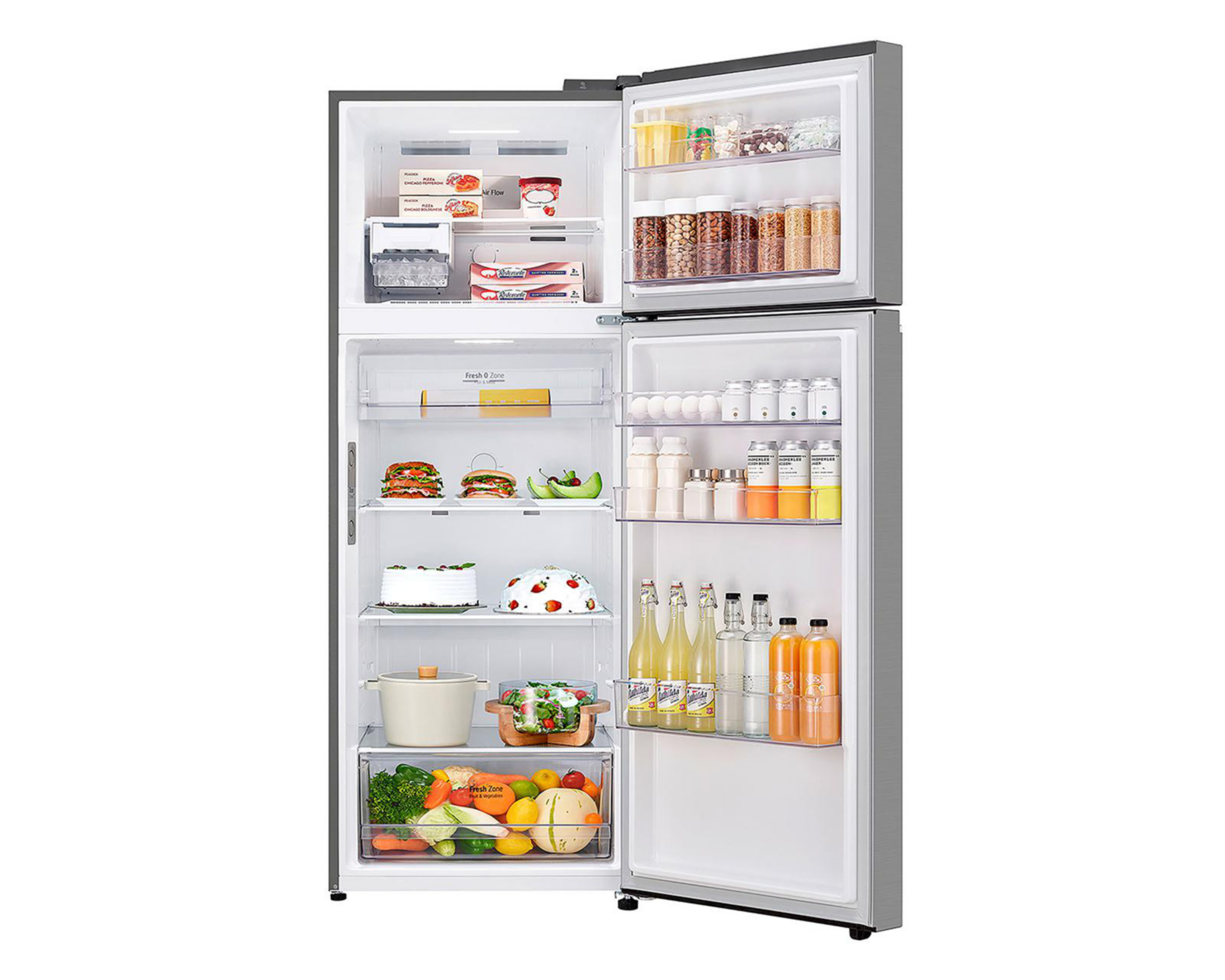 Foto 4 pulgar | Refrigerador LG Top Freezer 18 Pies Platino