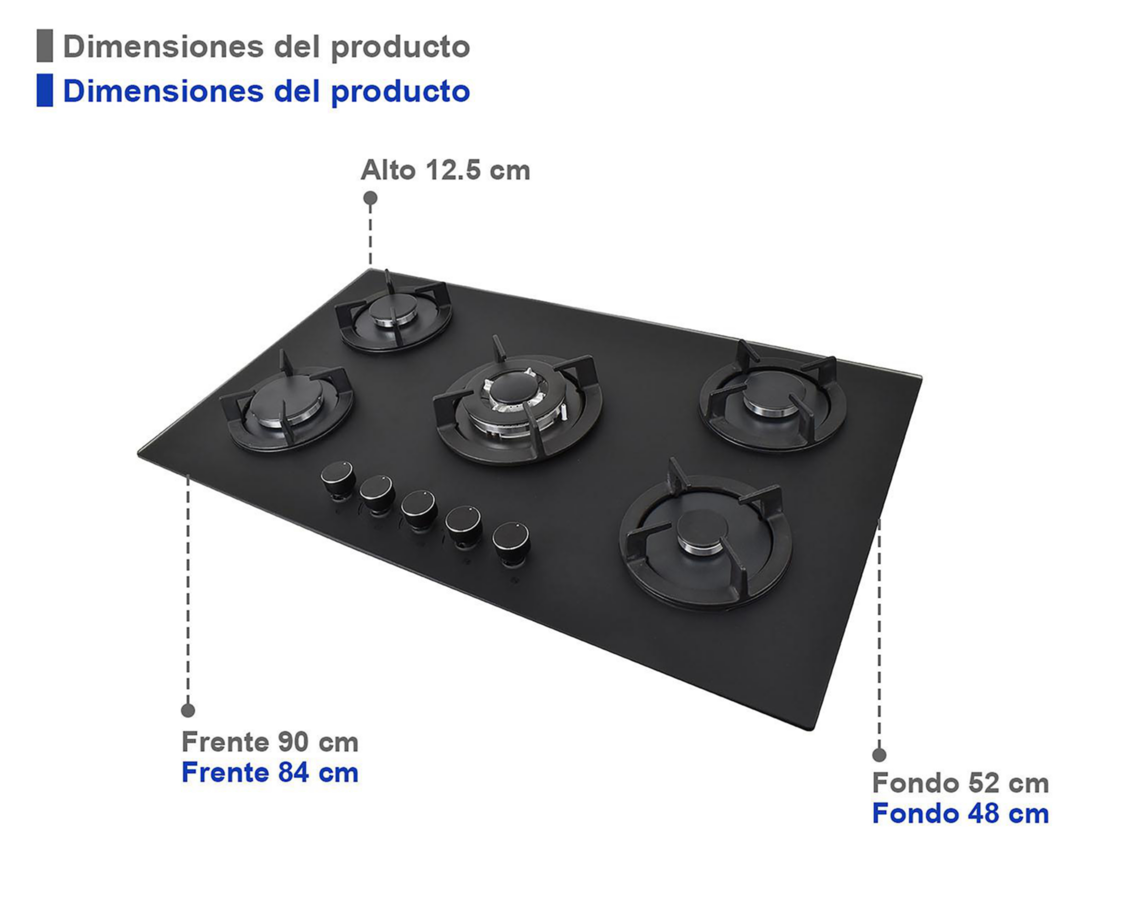 Foto 6 pulgar | Parrilla Empotrable Supra 90 cm de Gas BELLA-90 Negra