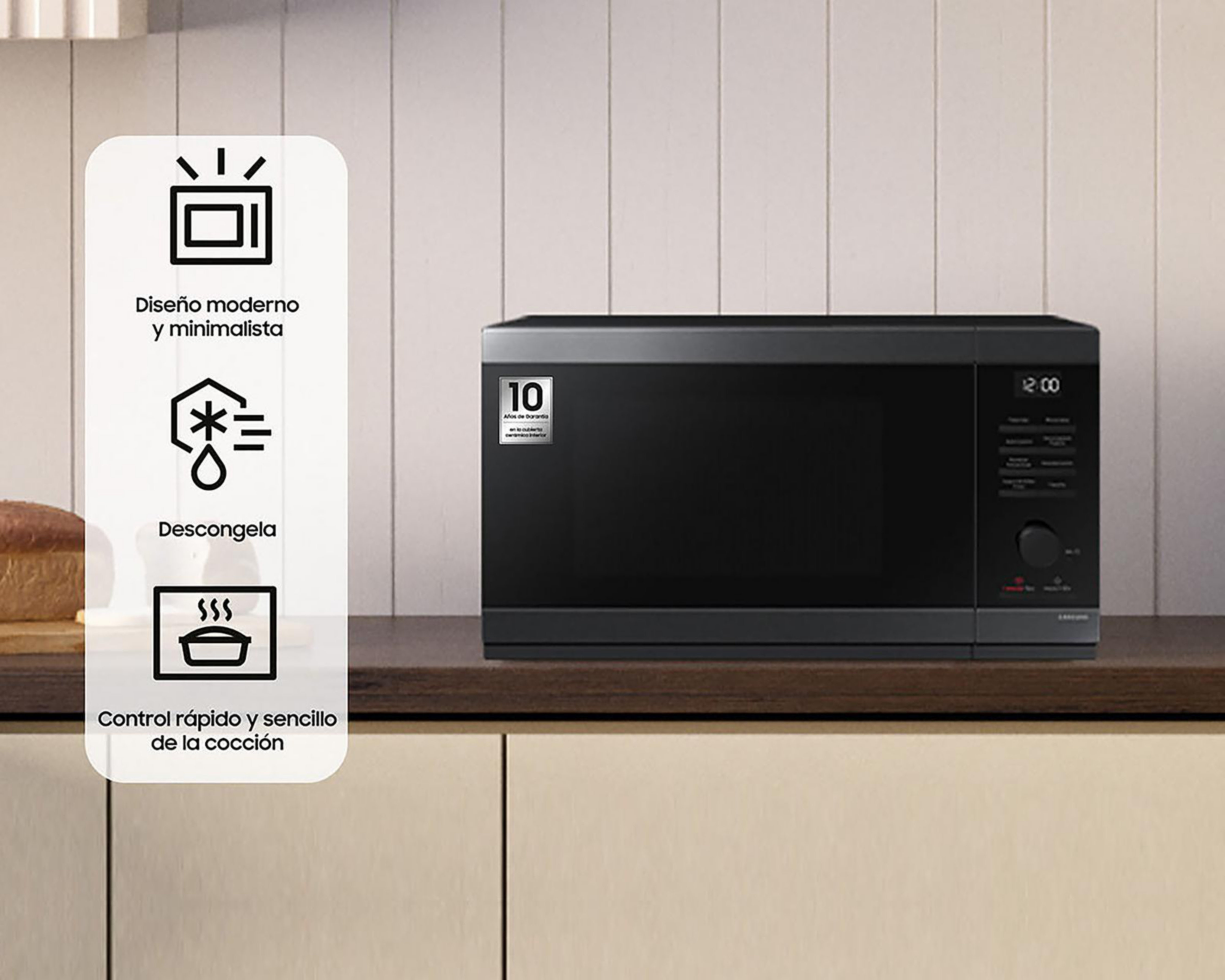 Foto 8 | Horno de Microondas Samsung 1.1 Pies MS32DG4504AGAX Acero Inoxidable Negro