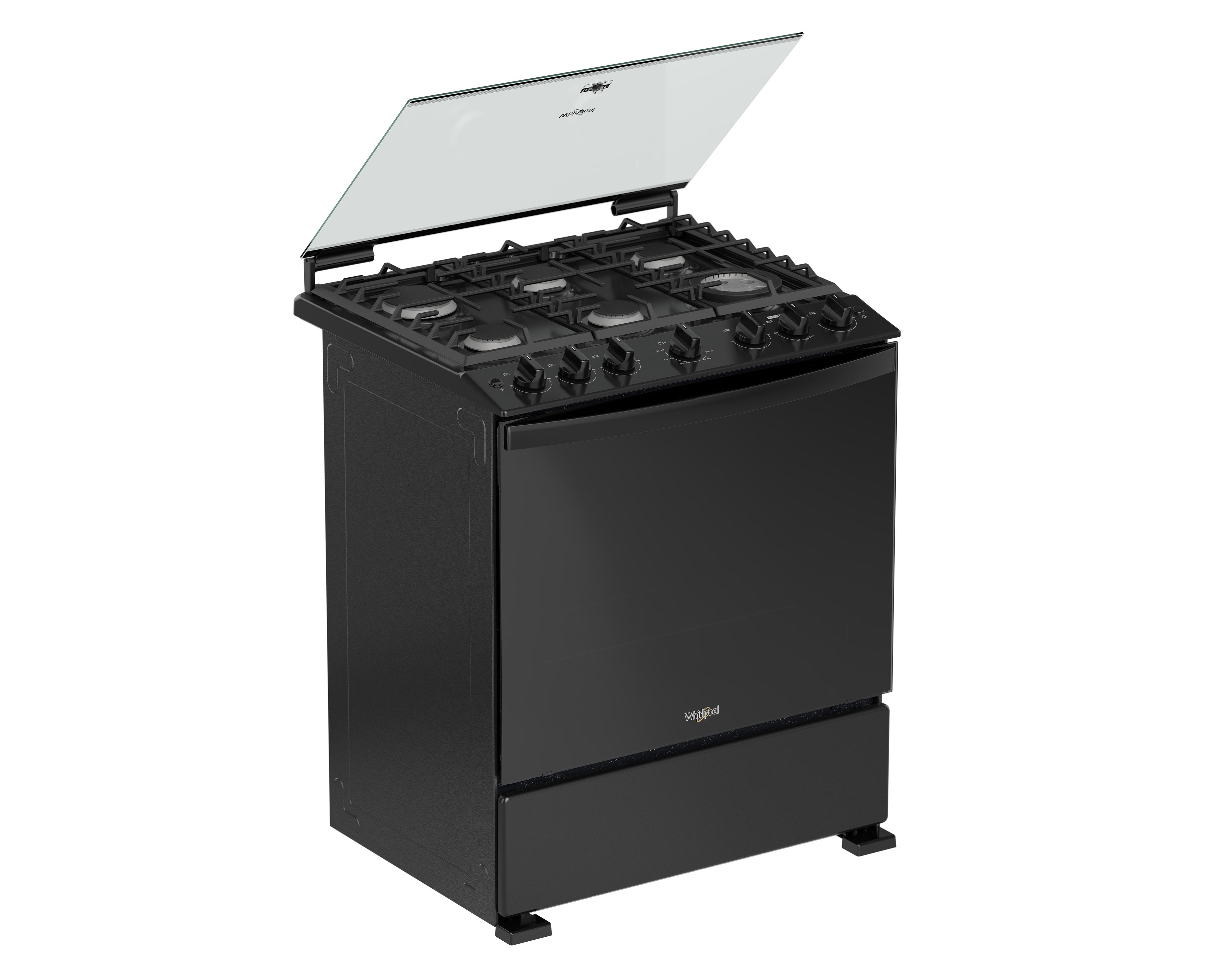 Foto 1 | Estufa Whirlpool de Piso 30 Pulgadas con 6 Quemadores de Gas LP WFR7000B Negro