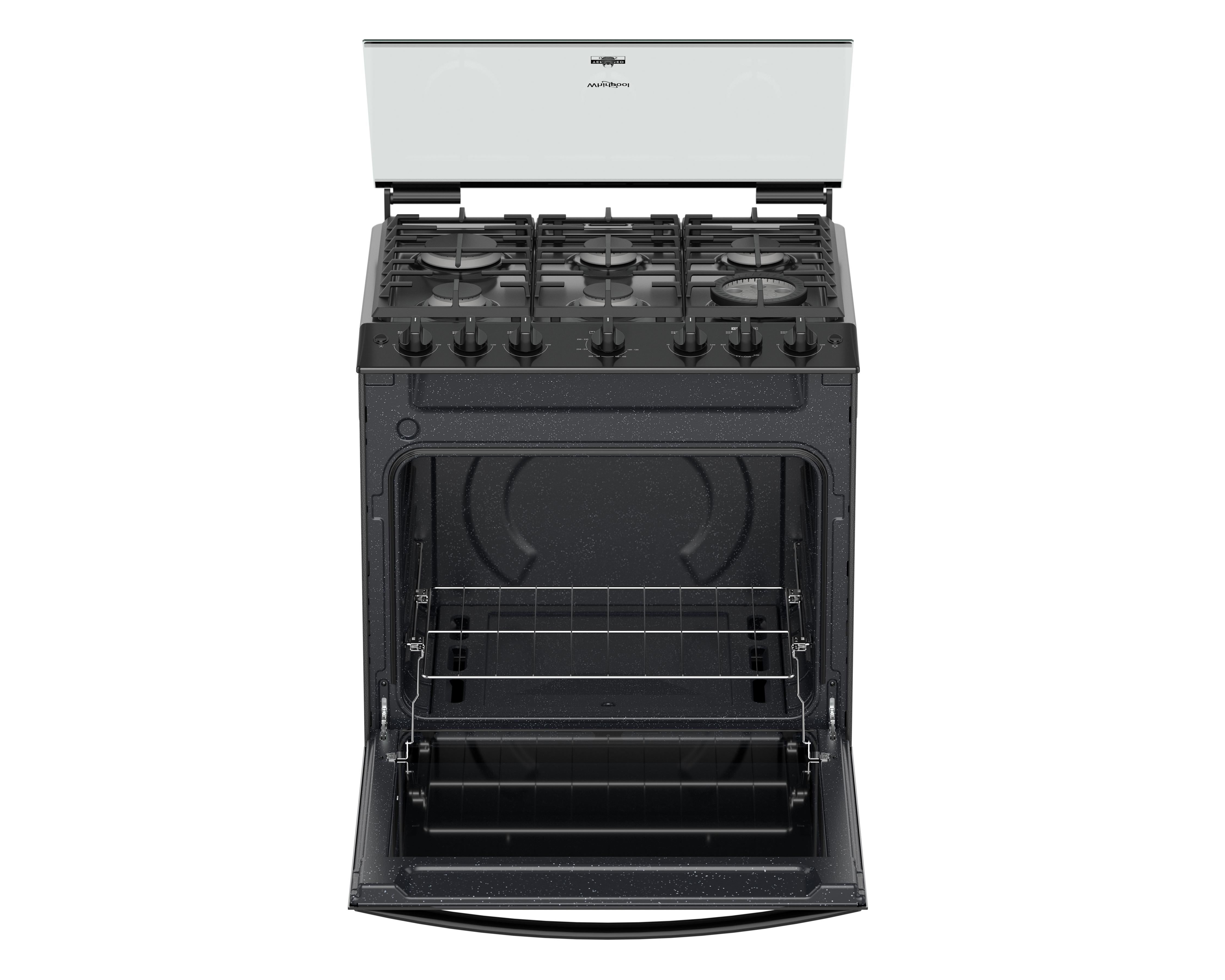 Foto 4 pulgar | Estufa Whirlpool de Piso 30 Pulgadas con 6 Quemadores de Gas LP WFR7000B Negro