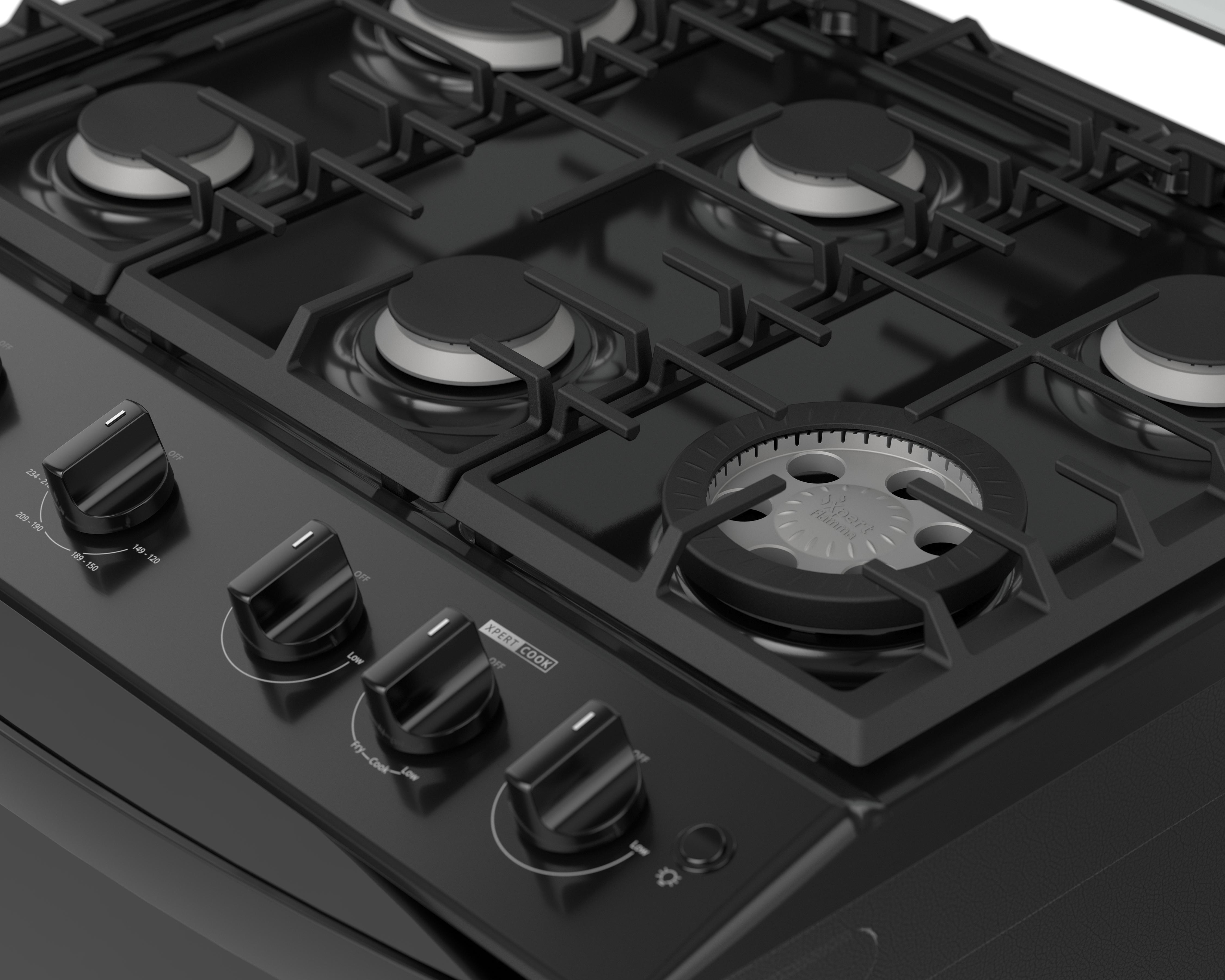 Foto 7 | Estufa Whirlpool de Piso 30 Pulgadas con 6 Quemadores de Gas LP WFR7000B Negro