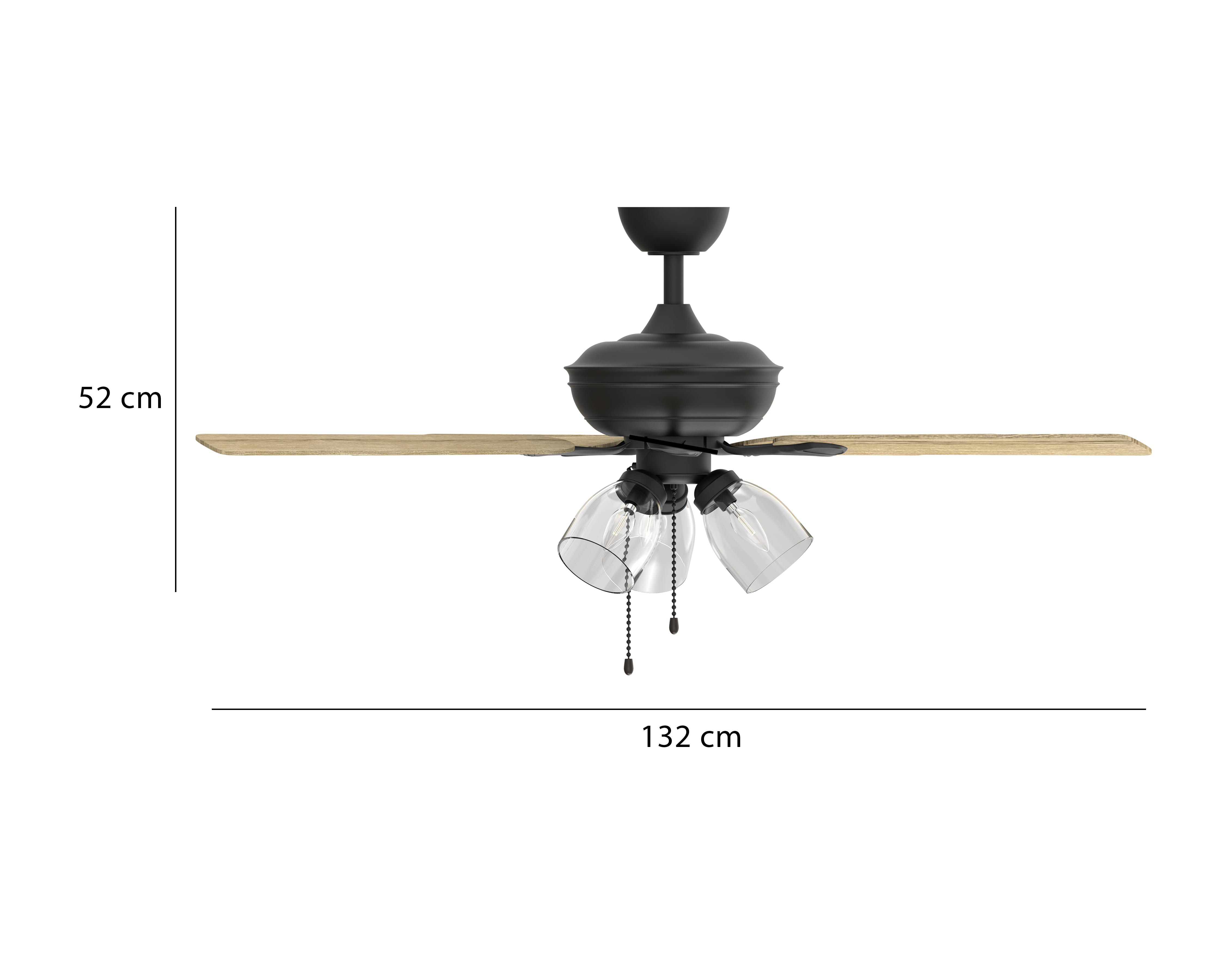 Foto 6 | Ventilador de Techo con Lámpara Starhaus 52 Pulgadas