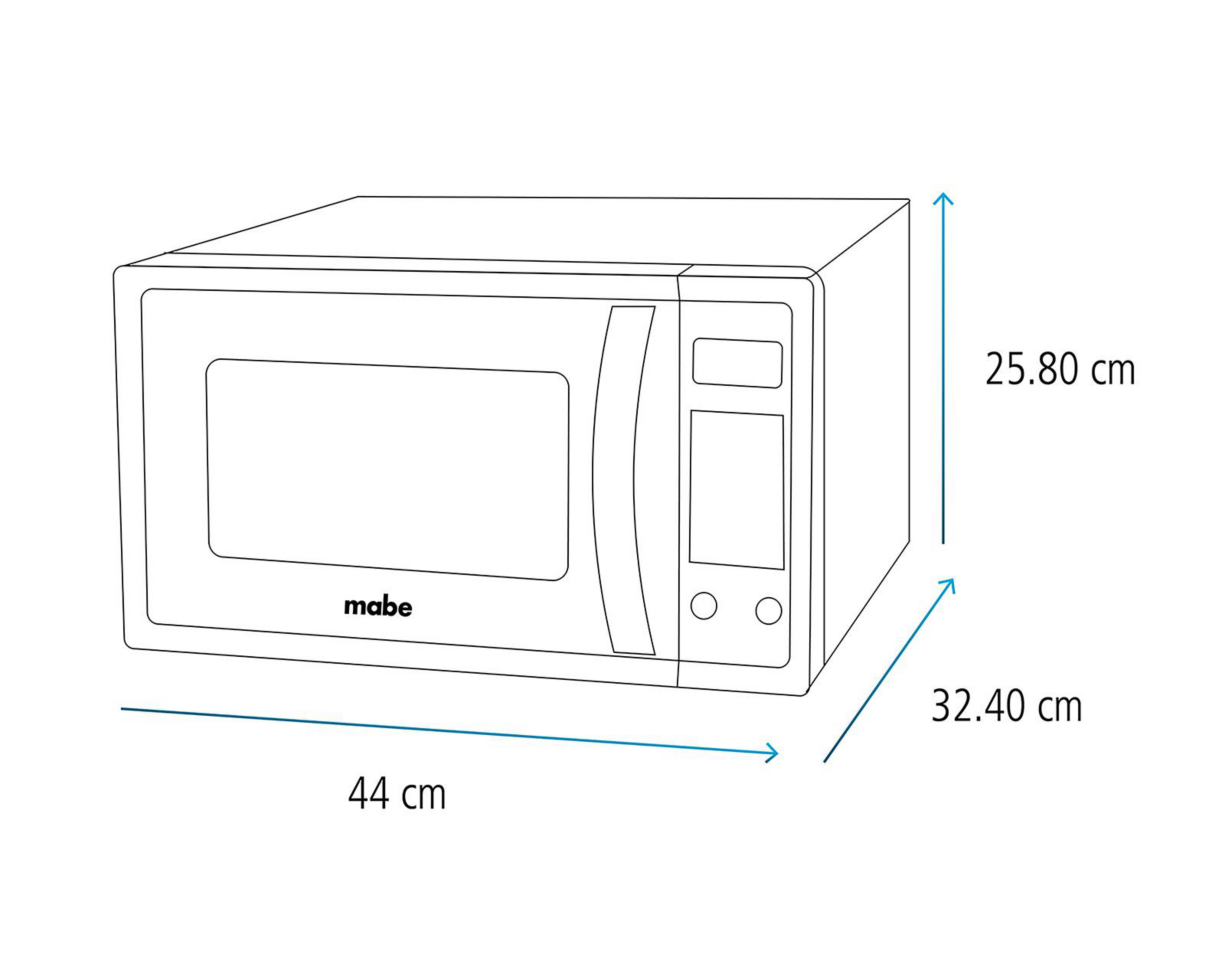 Foto 5 pulgar | Horno de Microondas Mabe 0.7 Pies HMM70SEJ Silver