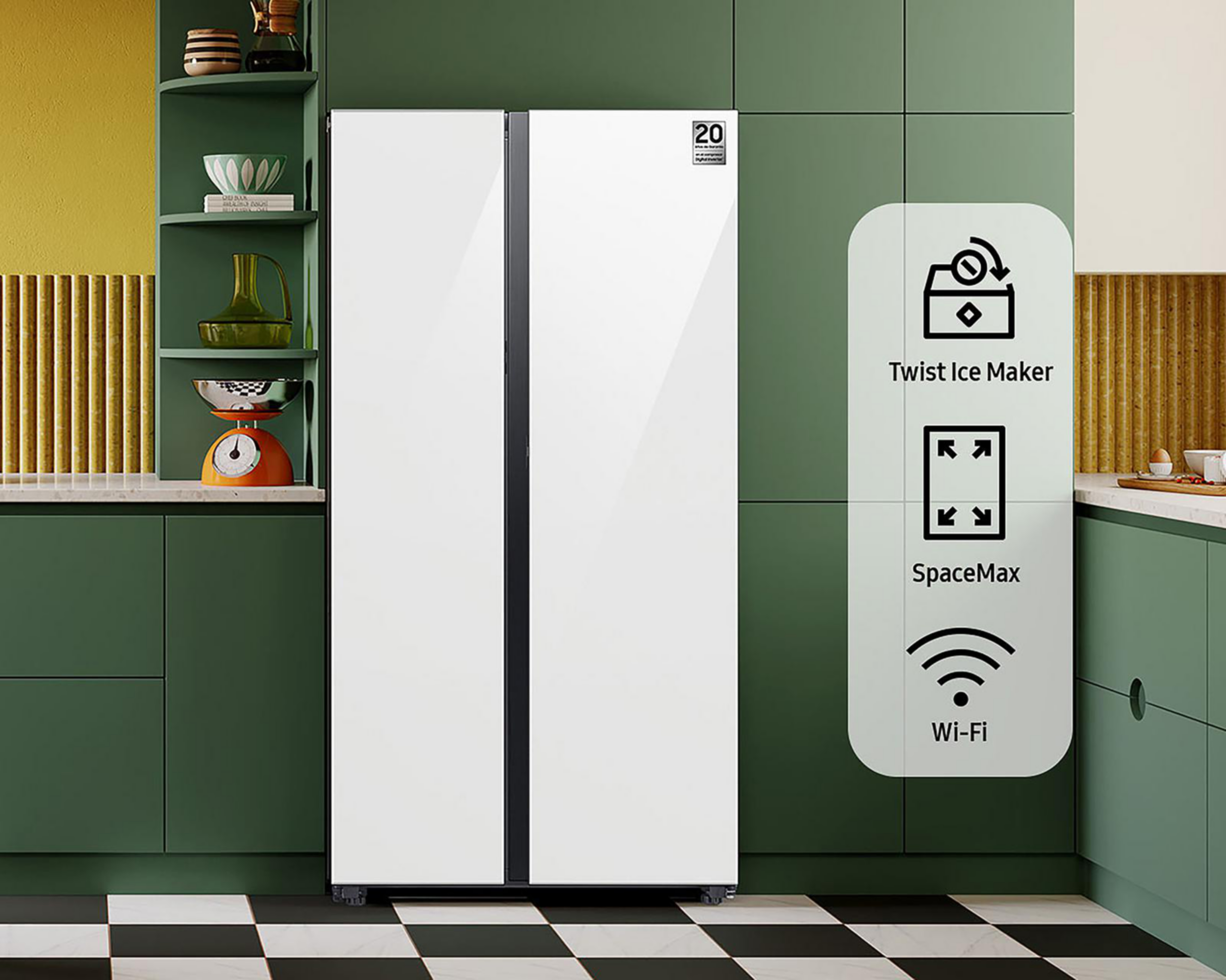 Foto 7 | Refrigerador Samsung Bespoke Side by Side 28 Pies Blanco RS28CB70NA12EM