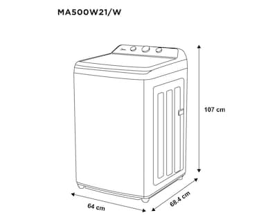 Foto 7 | Lavadora Midea Automática Vortex Wash 21 kg Blanca
