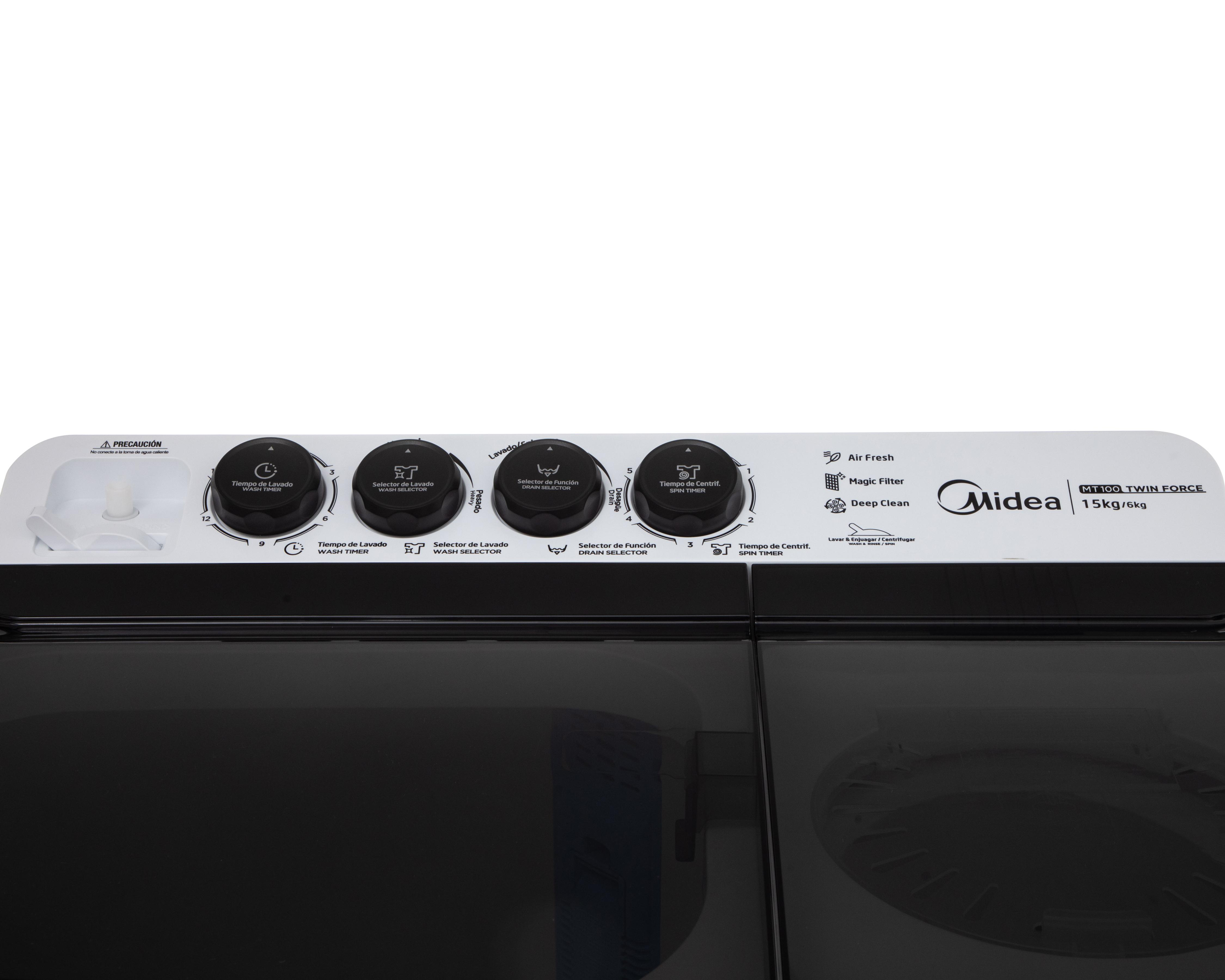 Foto 4 pulgar | Lavadora Midea Semiautomática MT100W150/W-MX 15 kg Blanca
