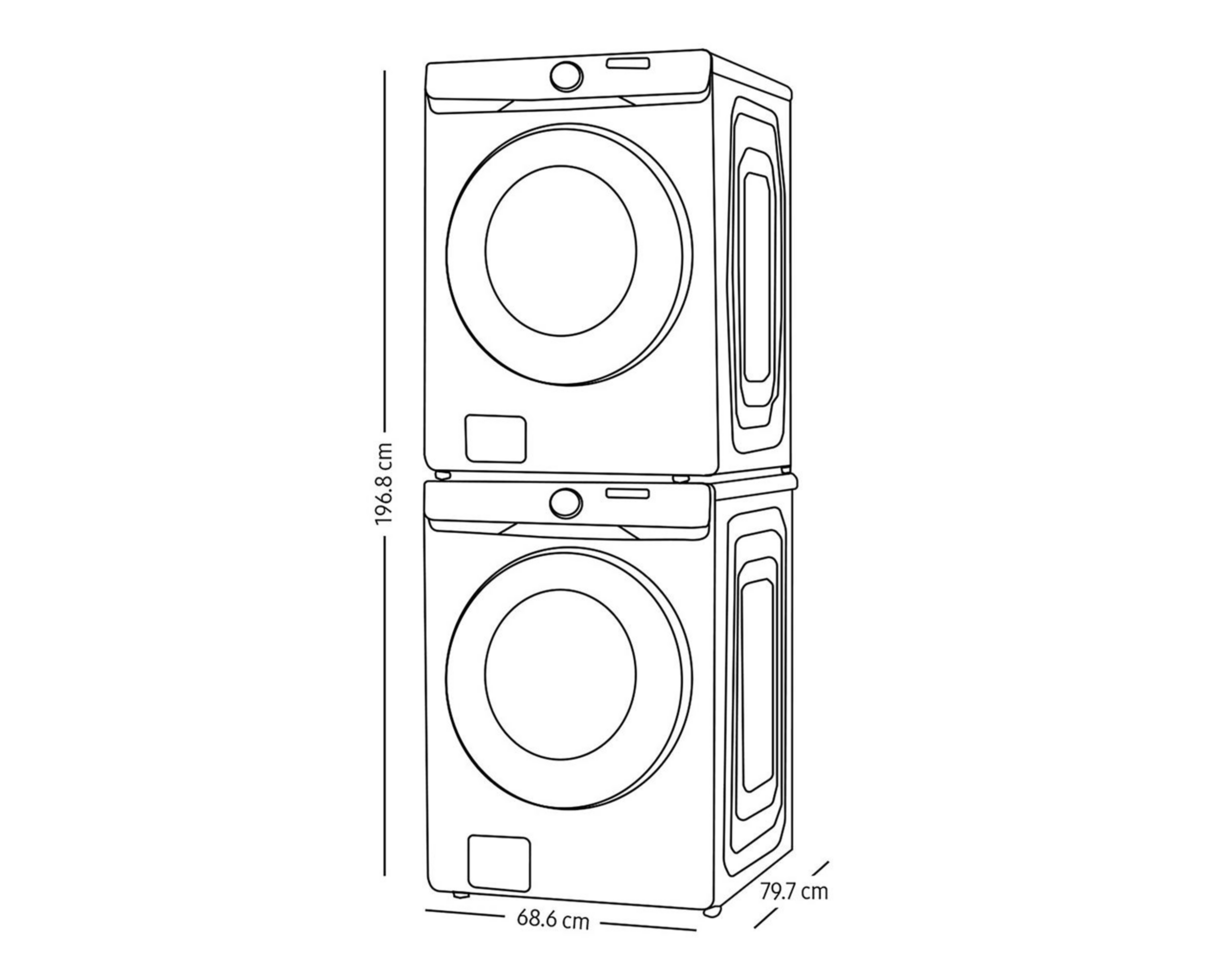 Foto 9 | Lavadora y Secadora Samsung F-WD20T6000WSP 20 y 24 kg Blanco