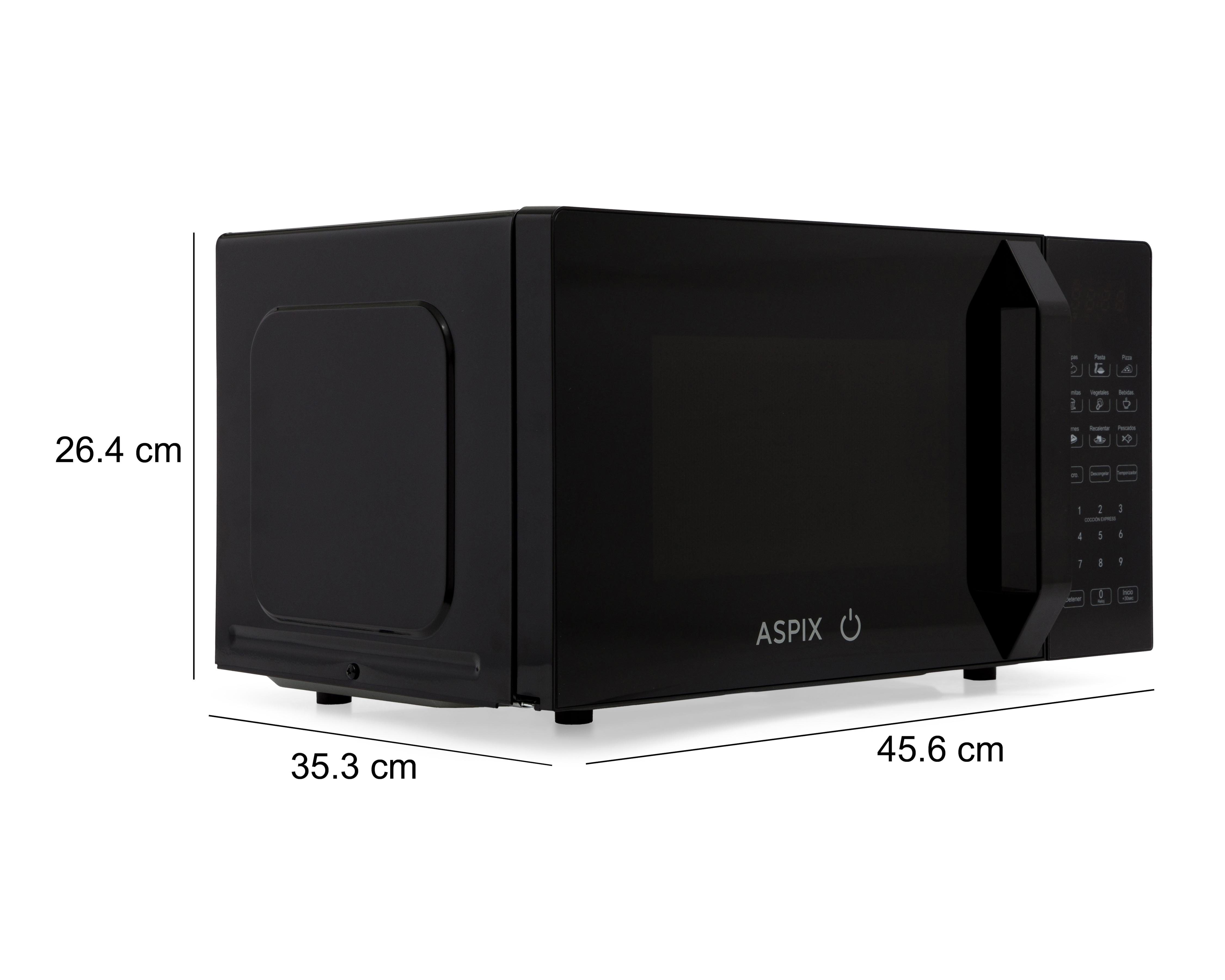 Foto 8 pulgar | Horno de Microondas Aspix 0.7 Pies AX24MWO07NE Negro