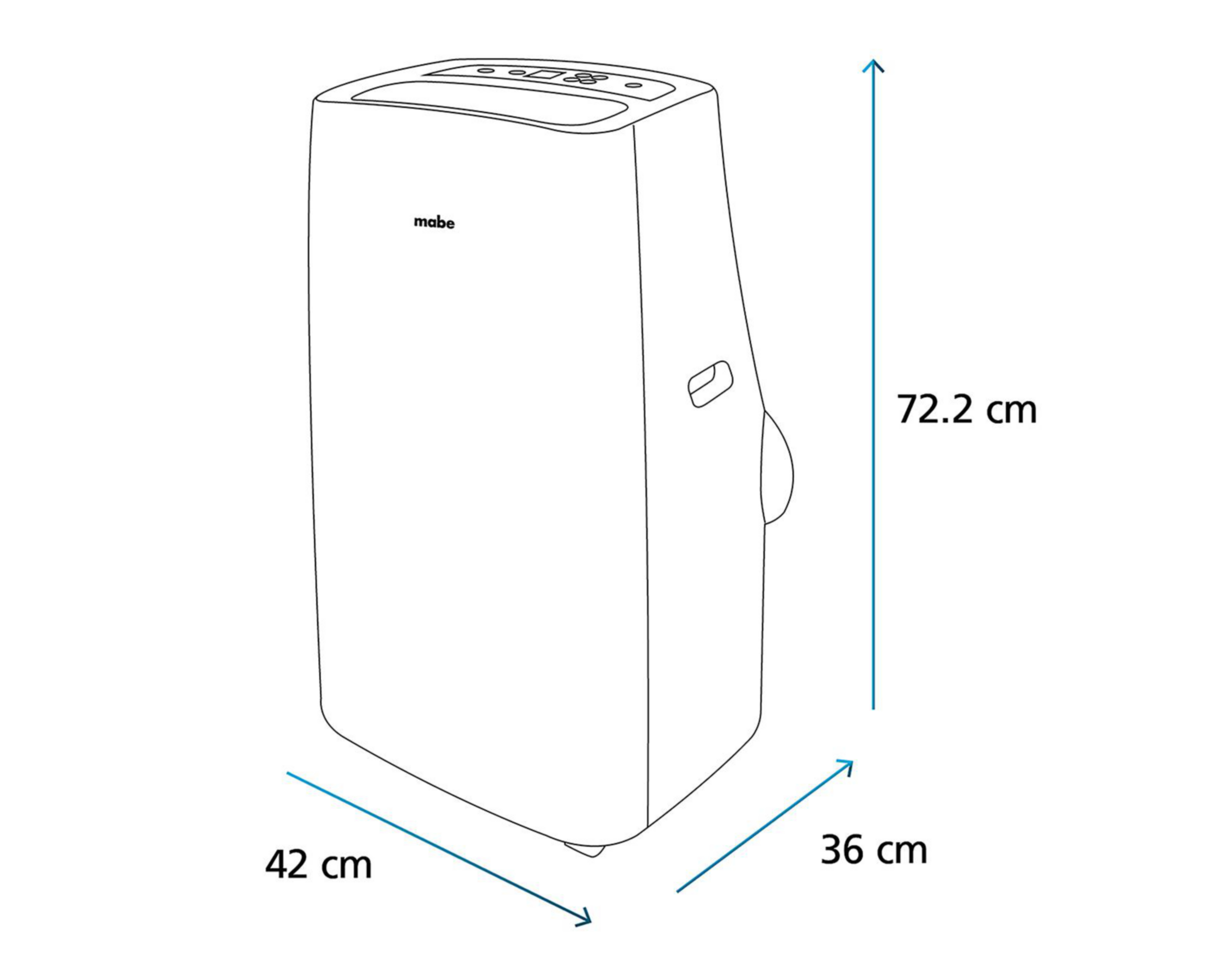 Foto 6 pulgar | Aire Acondicionado Portátil Mabe Inverter 12000 BTU's 115 V Frío y Calor PTM12HABWJM2