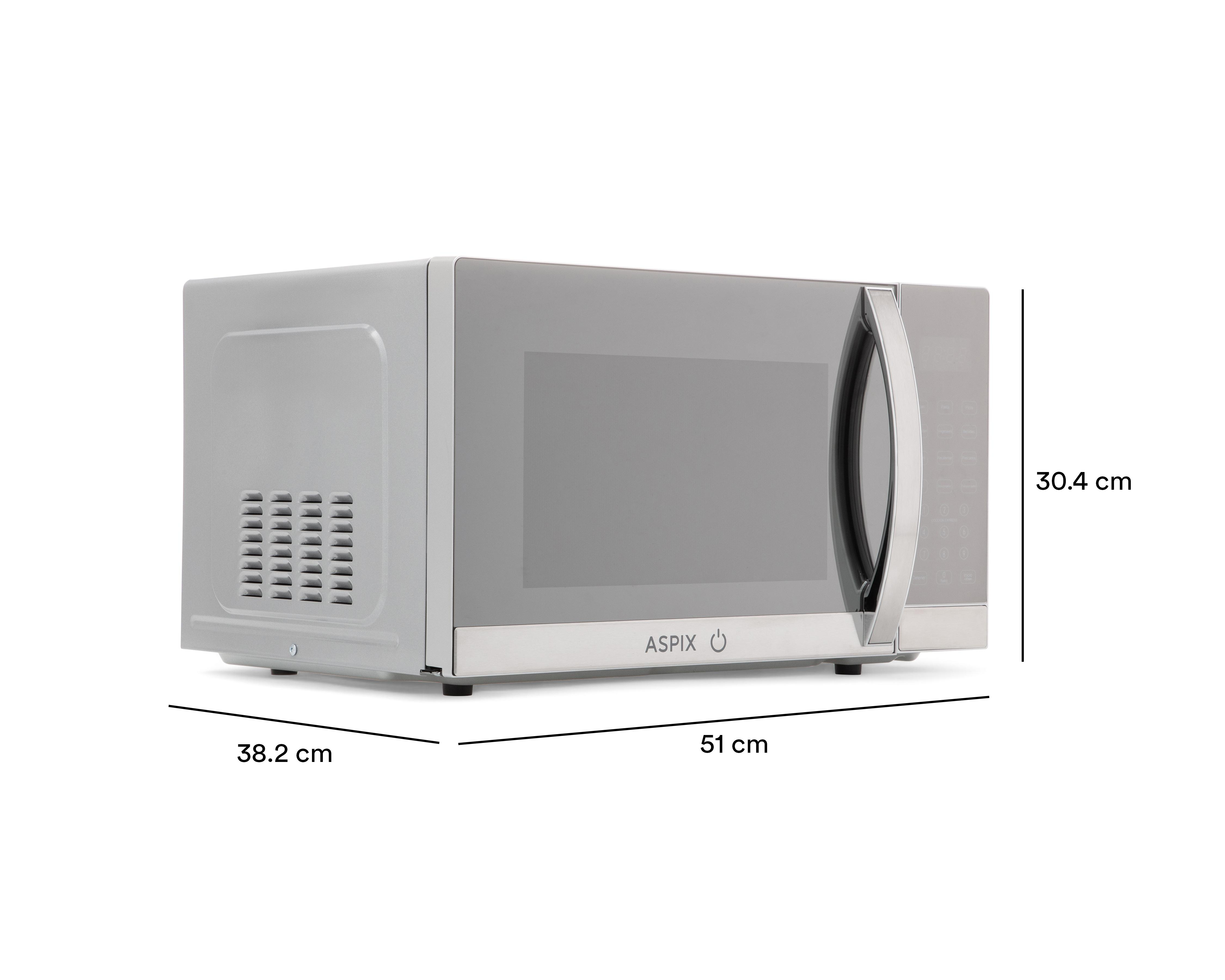 Foto 8 | Horno de Microondas Aspix 1.1 Pies AX24MWO11NEJ Plateado