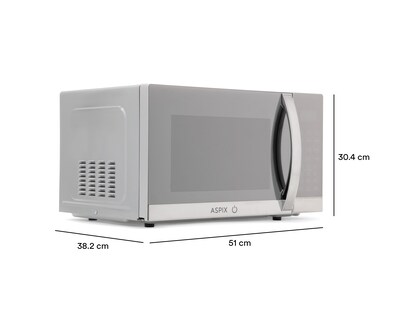 Foto 8 | Horno de Microondas Aspix 1.1 Pies AX24MWO11NEJ Plateado