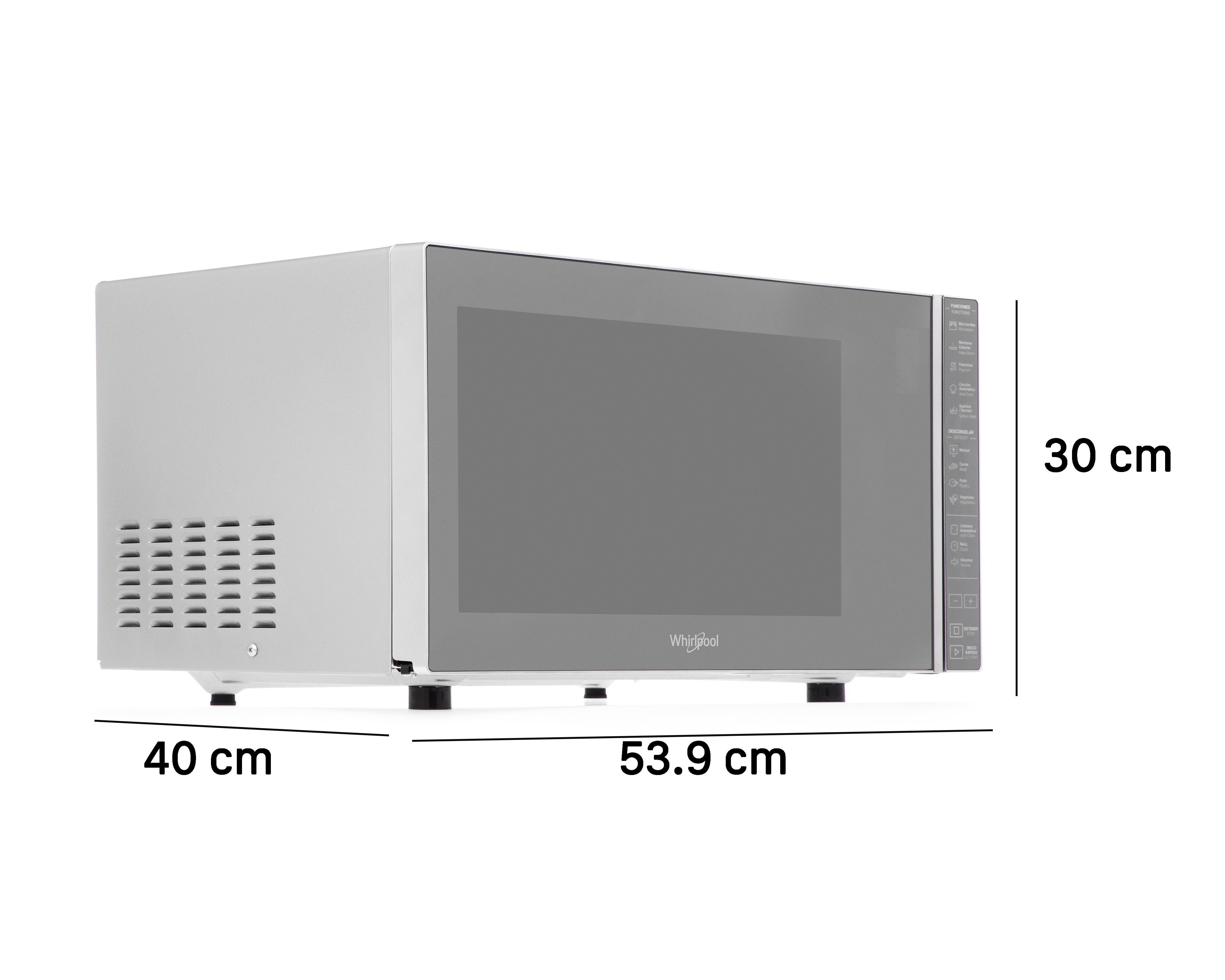 Foto 8 pulgar | Horno de Microondas Whirlpool 1.1 Pies WM1811DCPL Plateado