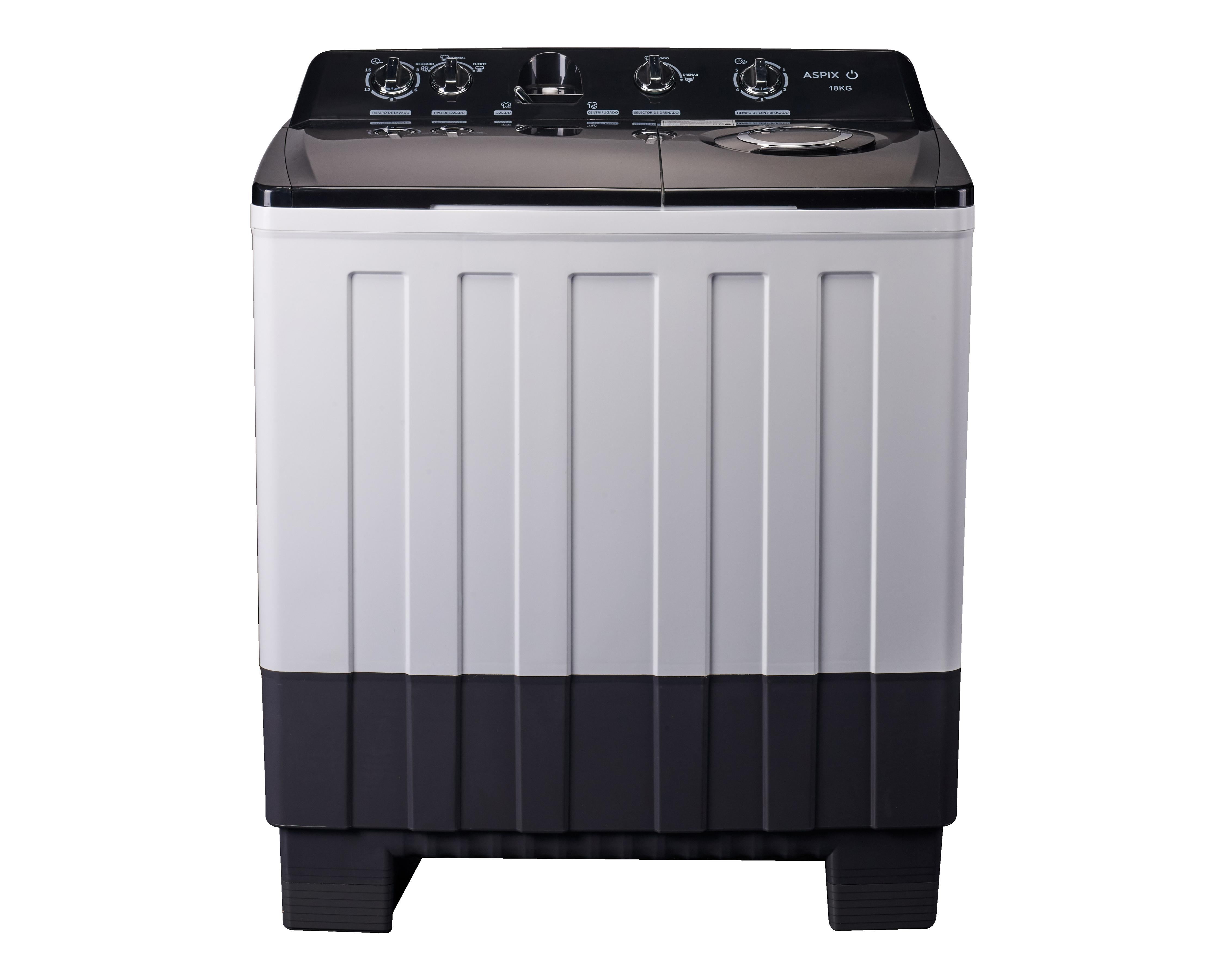 Foto 1 | Lavadora Aspix Doble Tina AX24TTW18KNPL 18 kg Negra